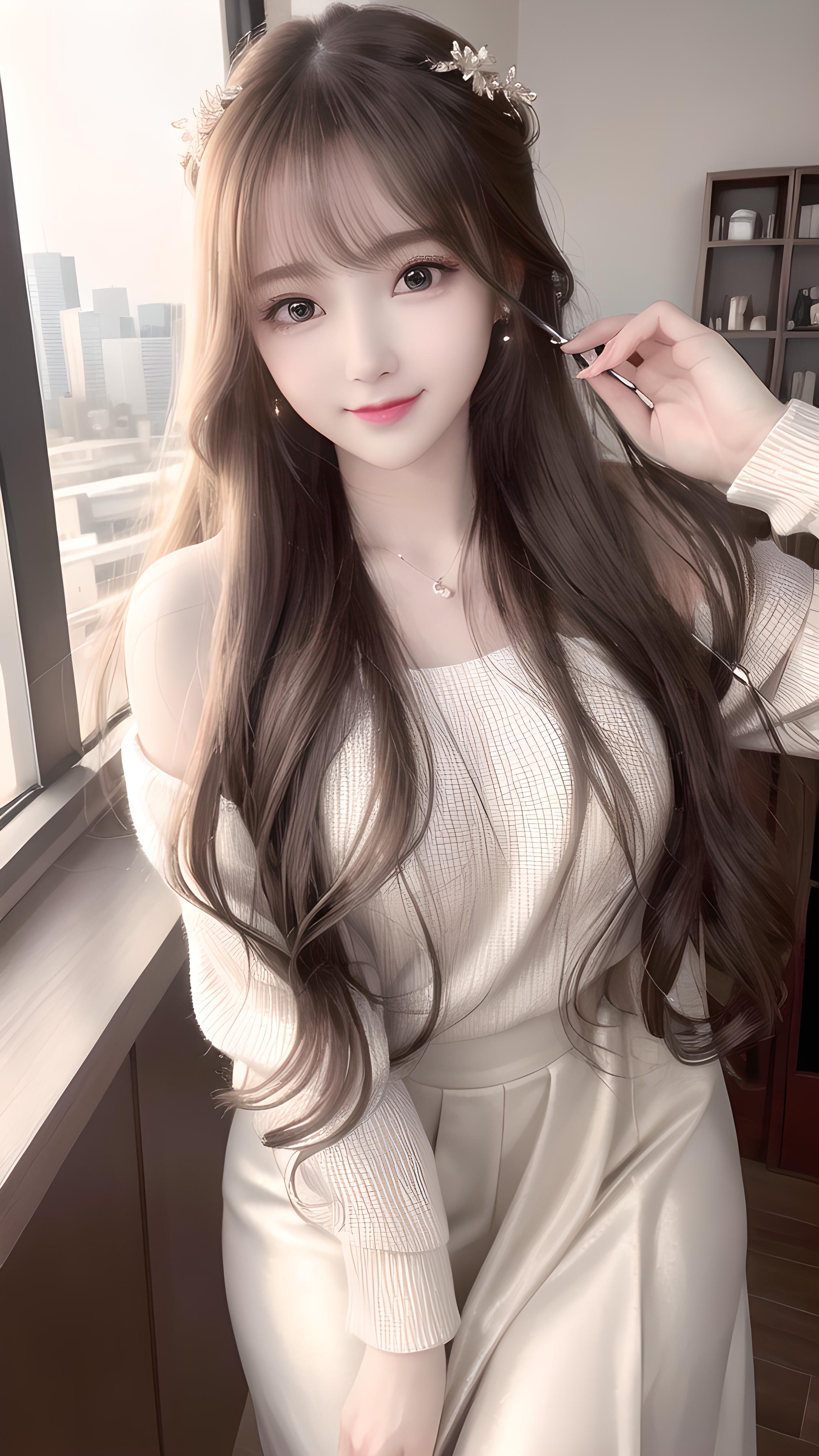 长发美女