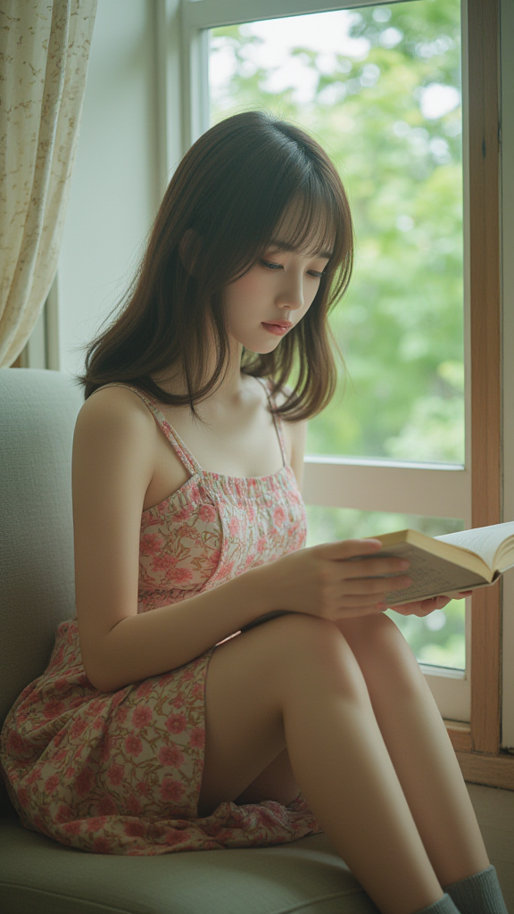 看书的女孩