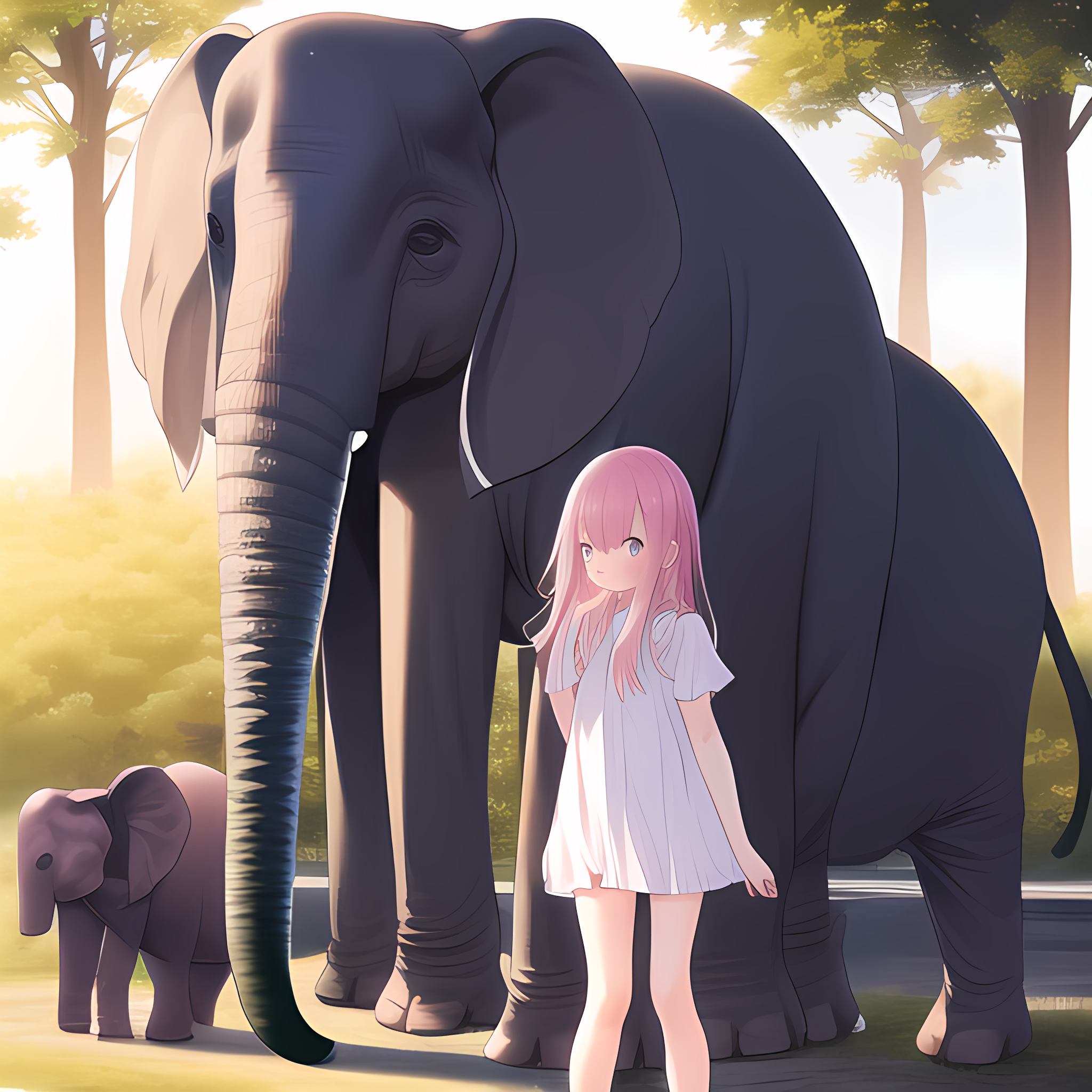 大象和女孩