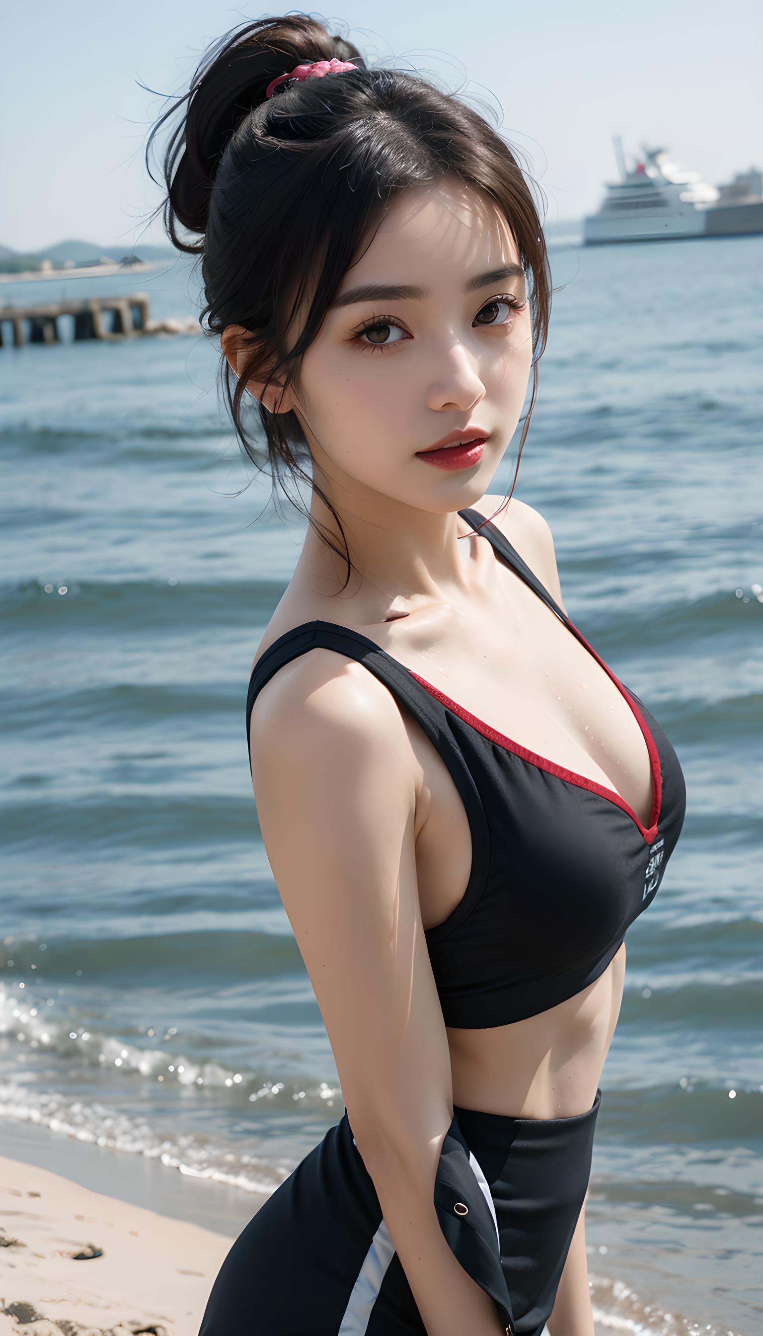 海边美女