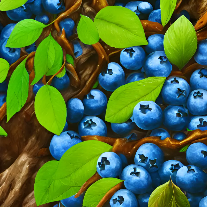 丰收的蓝莓