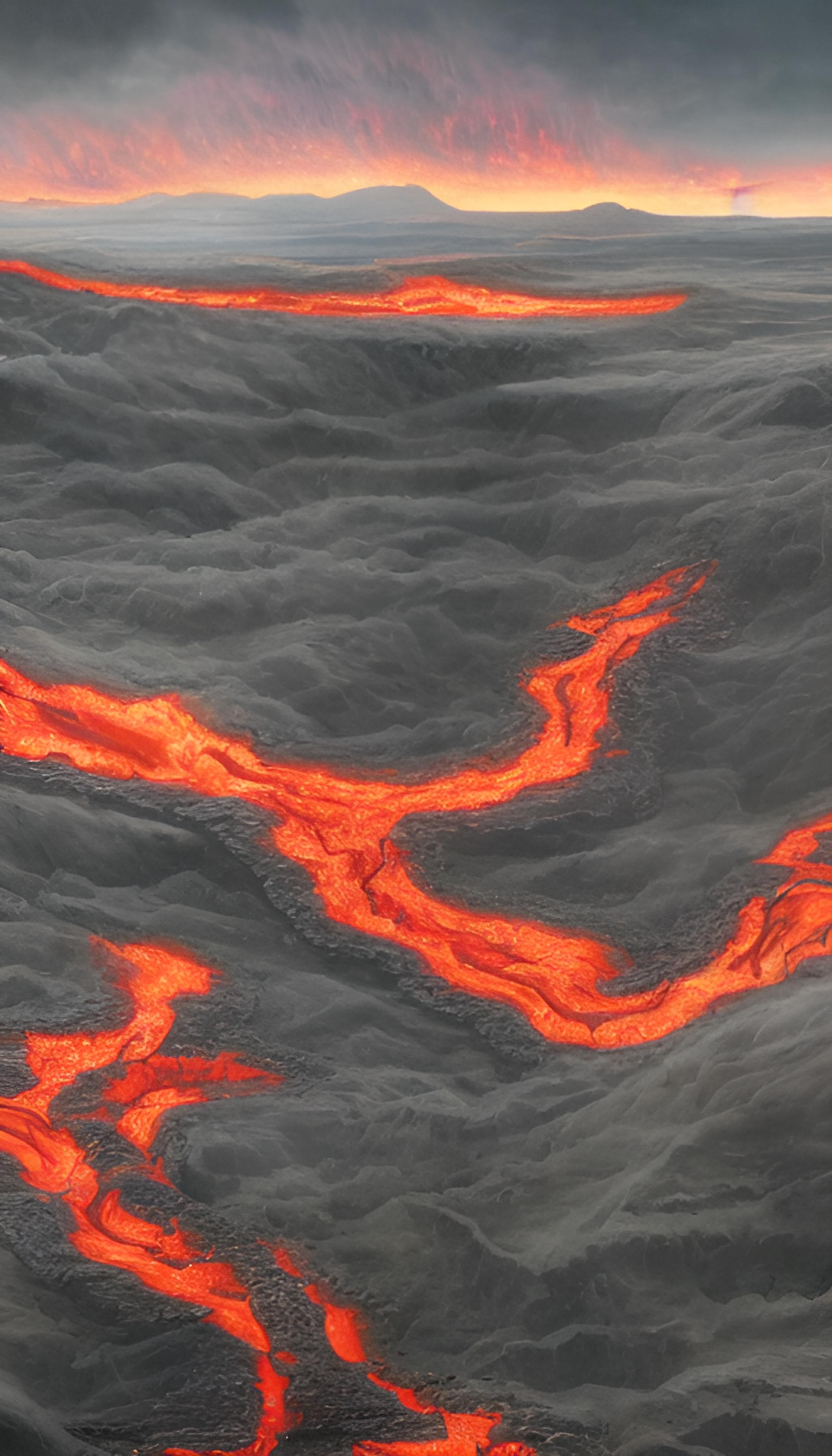 A river of lava