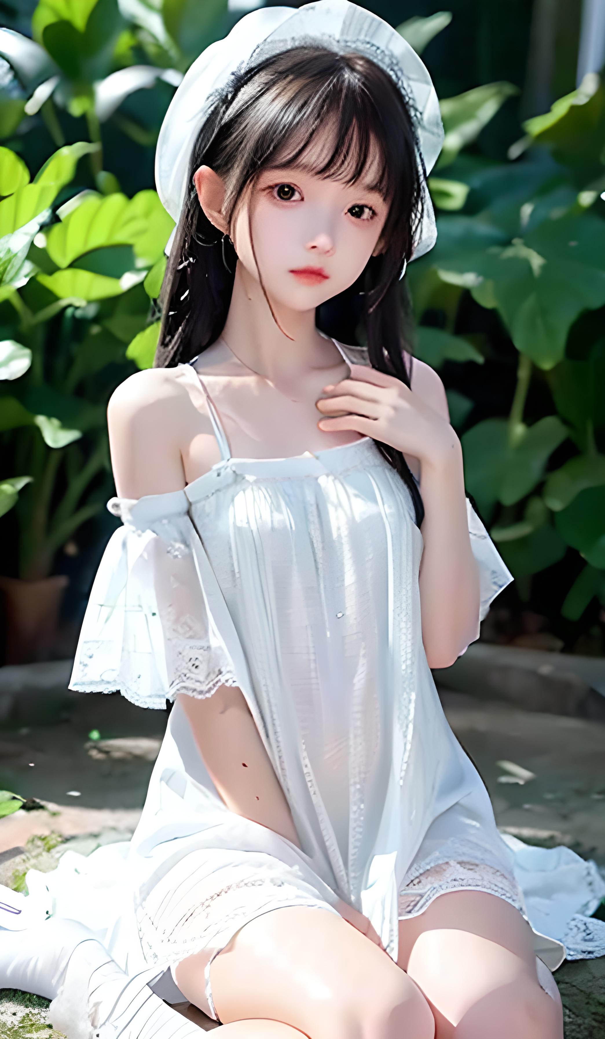 白皙的少女