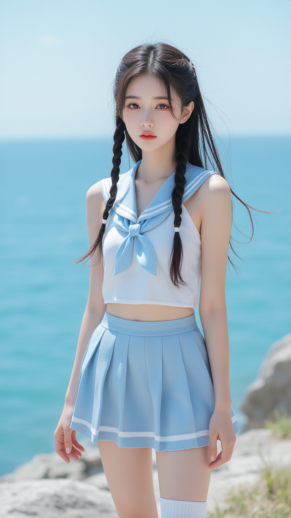 麻花辫子女孩