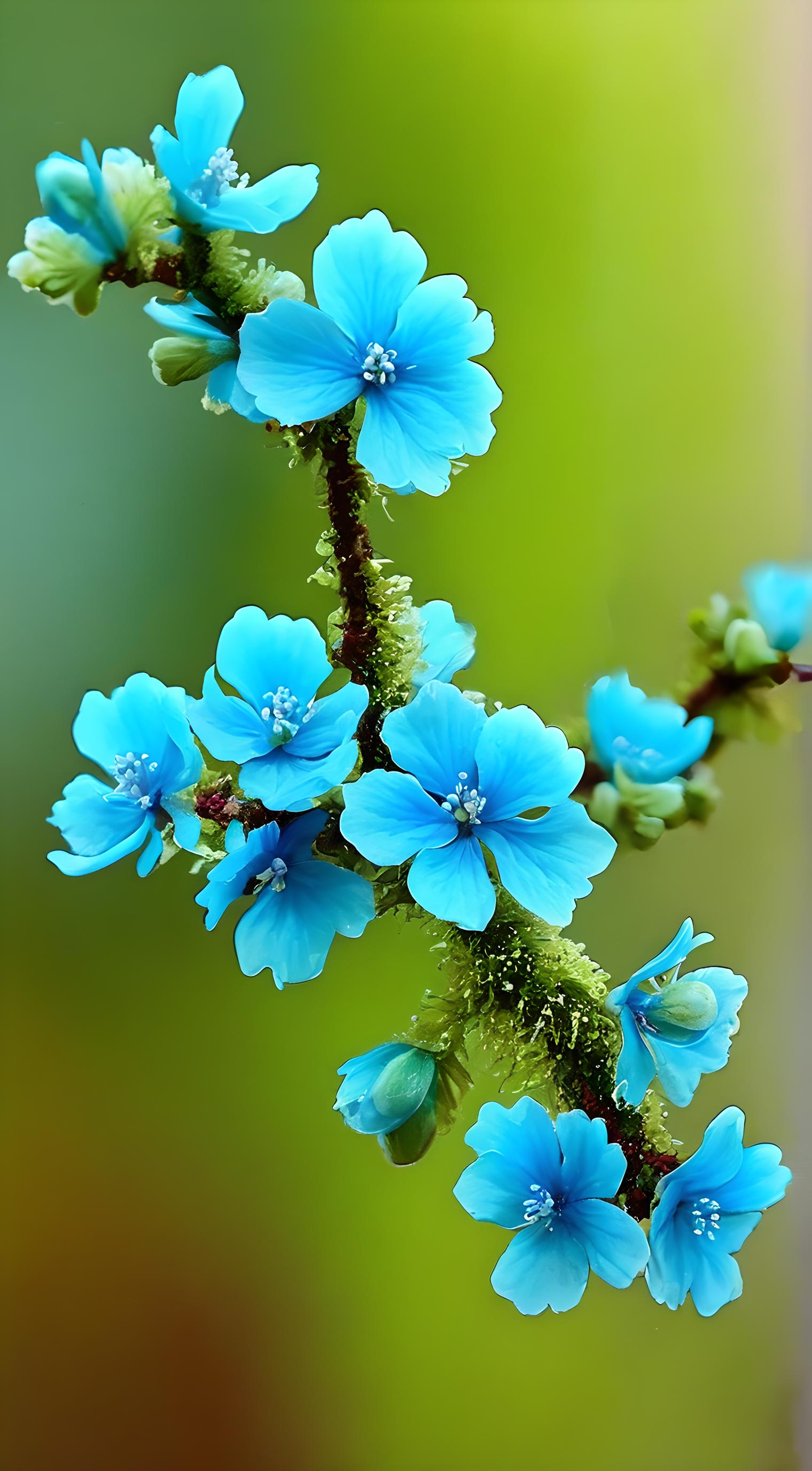 蓝色花朵