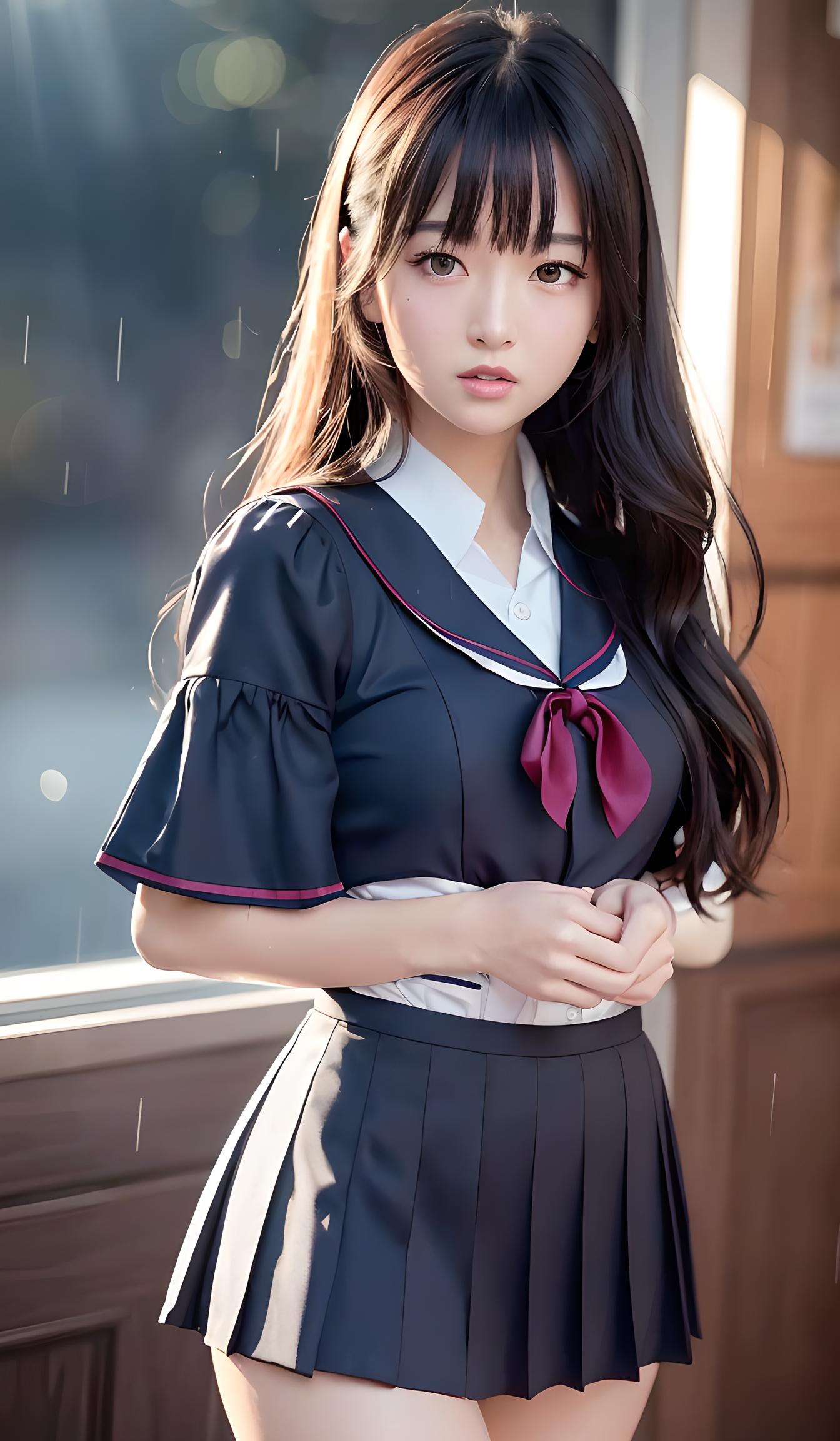 下雨学生装