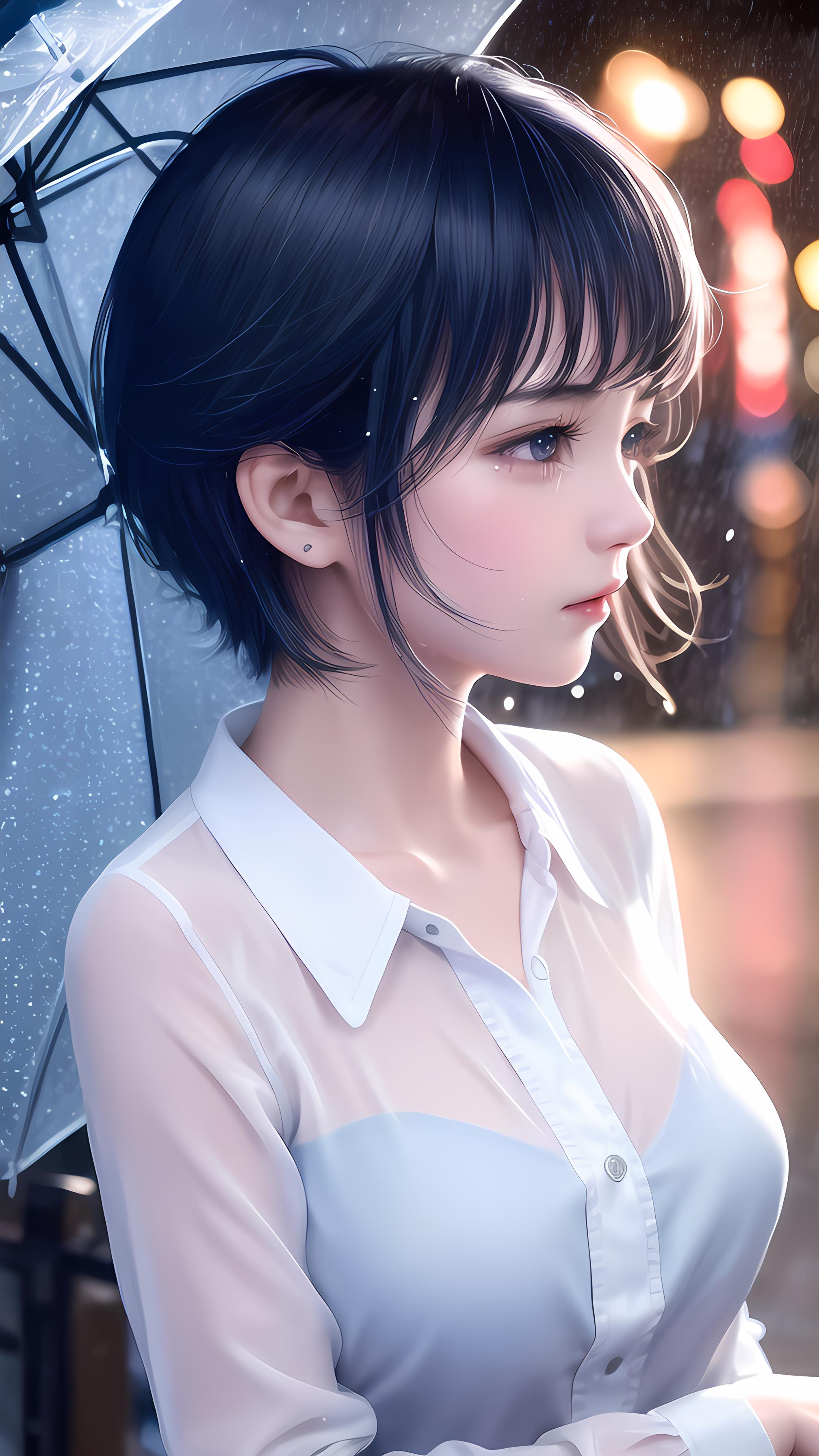 雨中少女