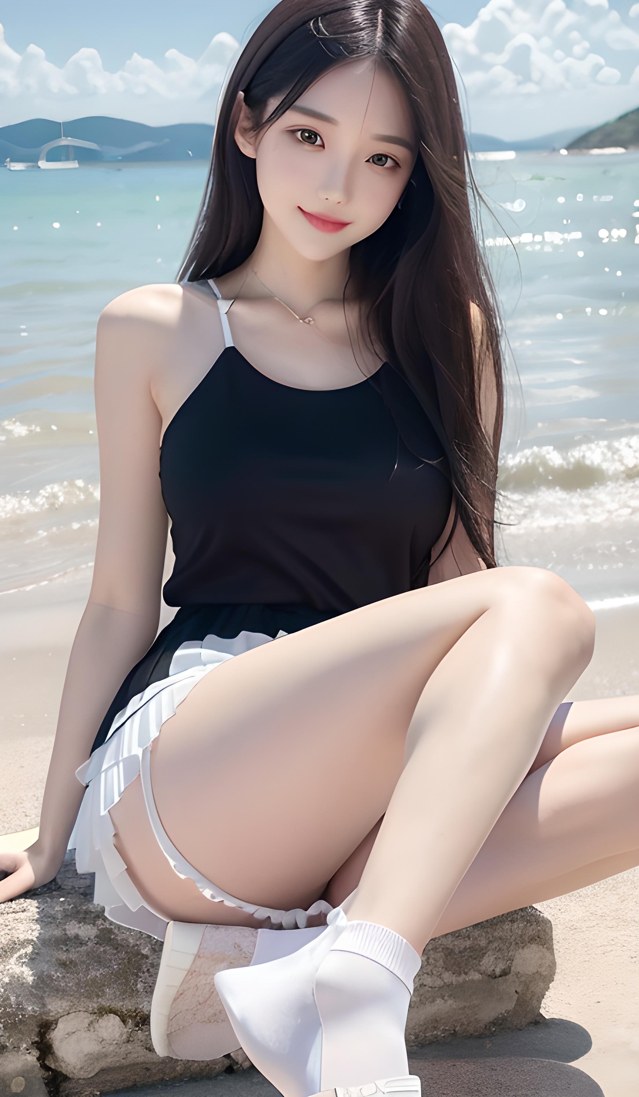 海边美女