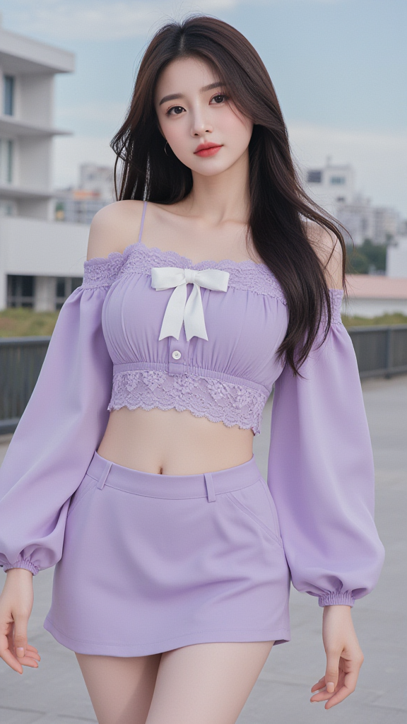 紫色衣服的小姐姐
