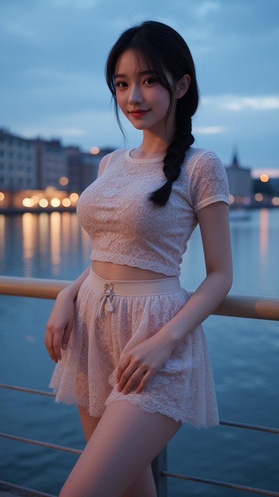 麻花辫子女孩