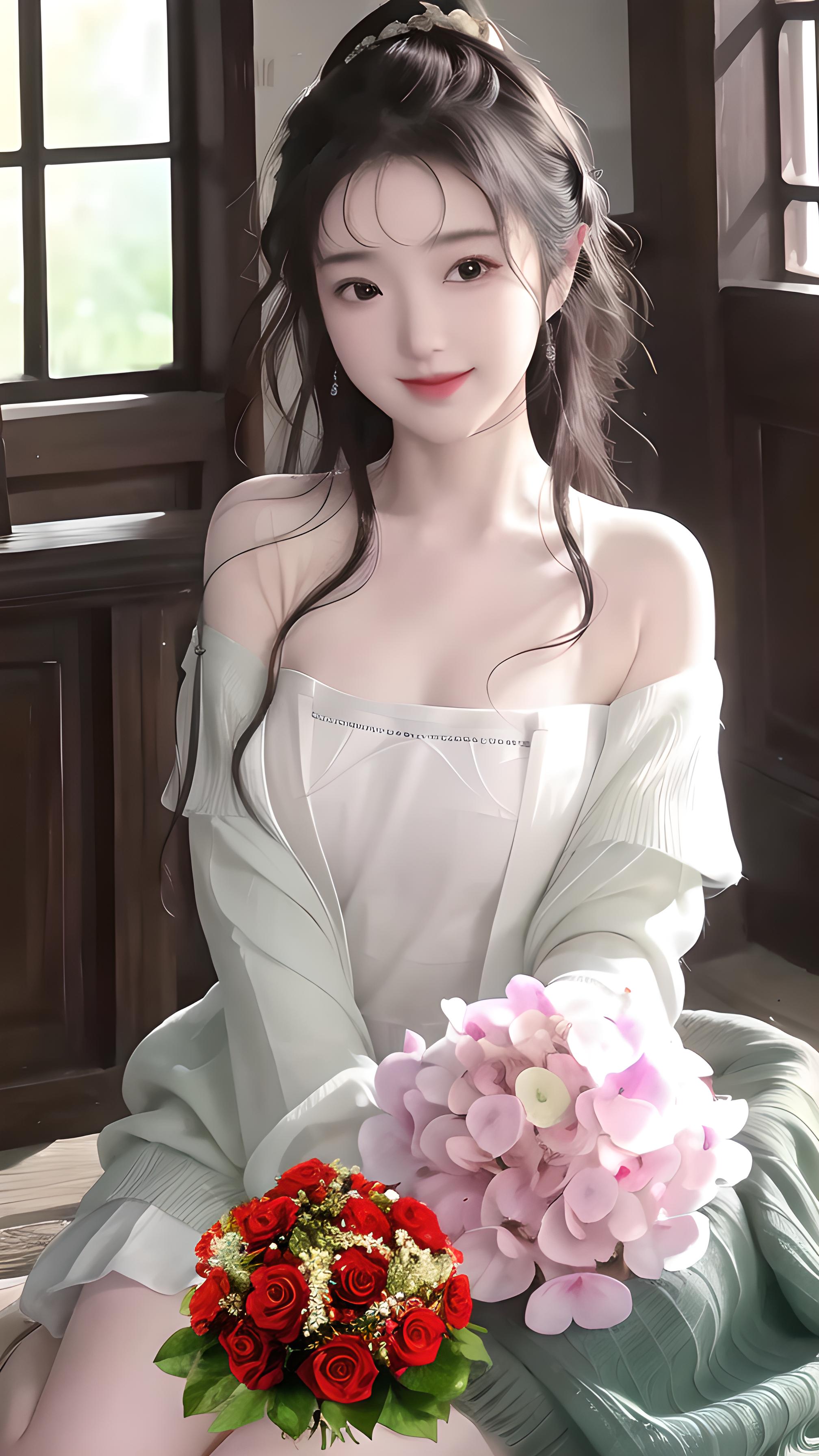 清纯可爱美少女，稳