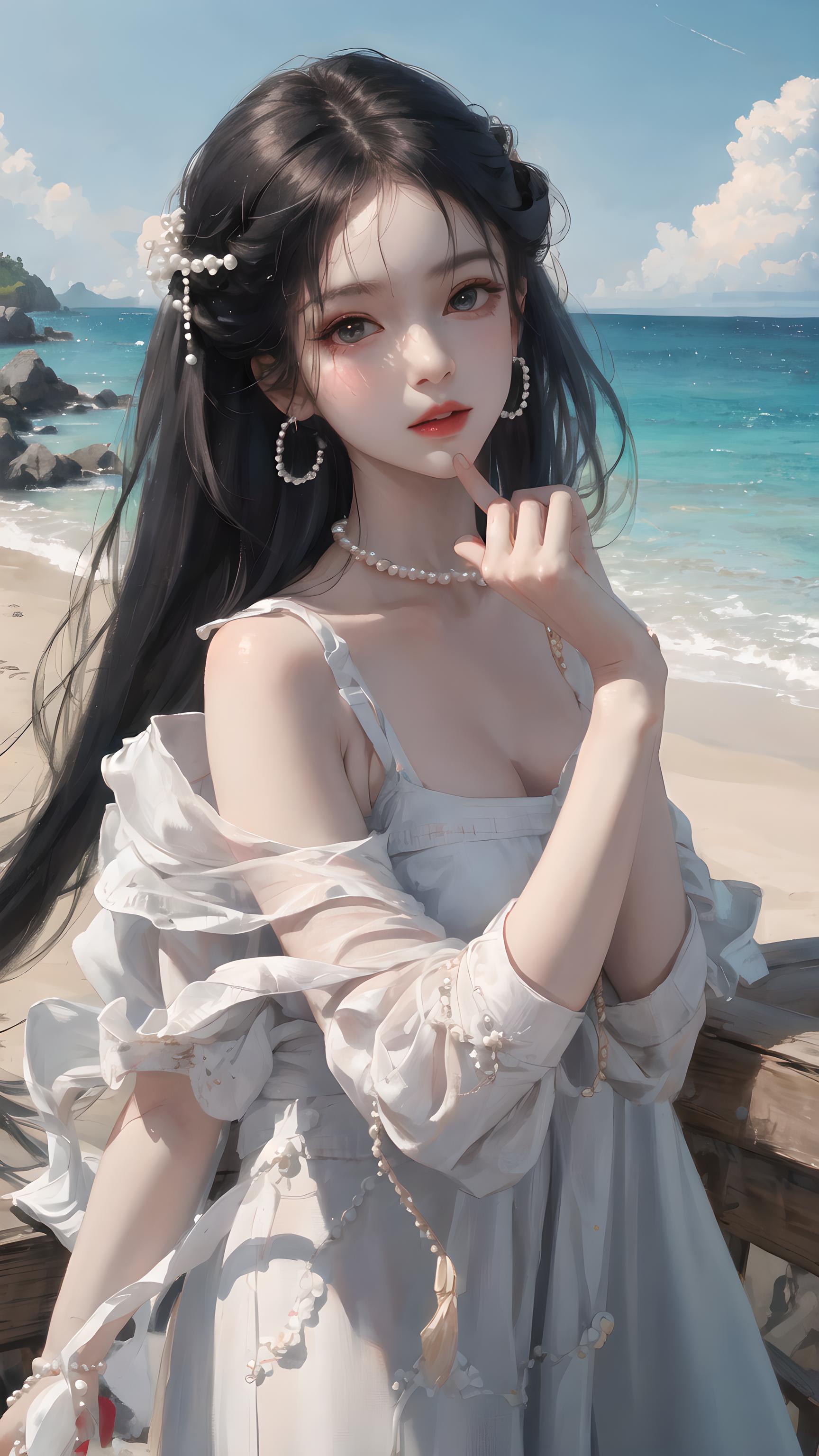 海边美女