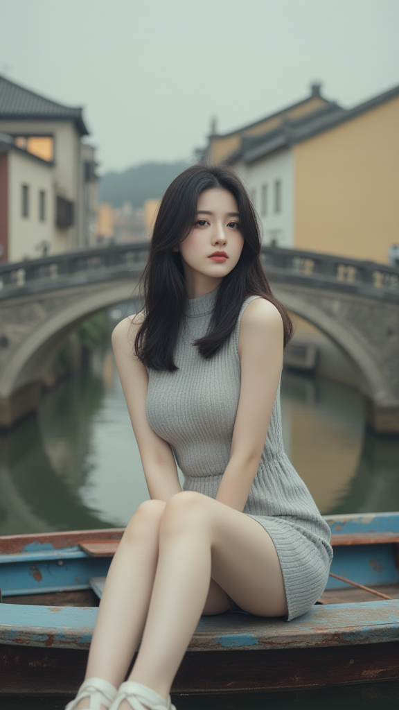 小船上的女孩
