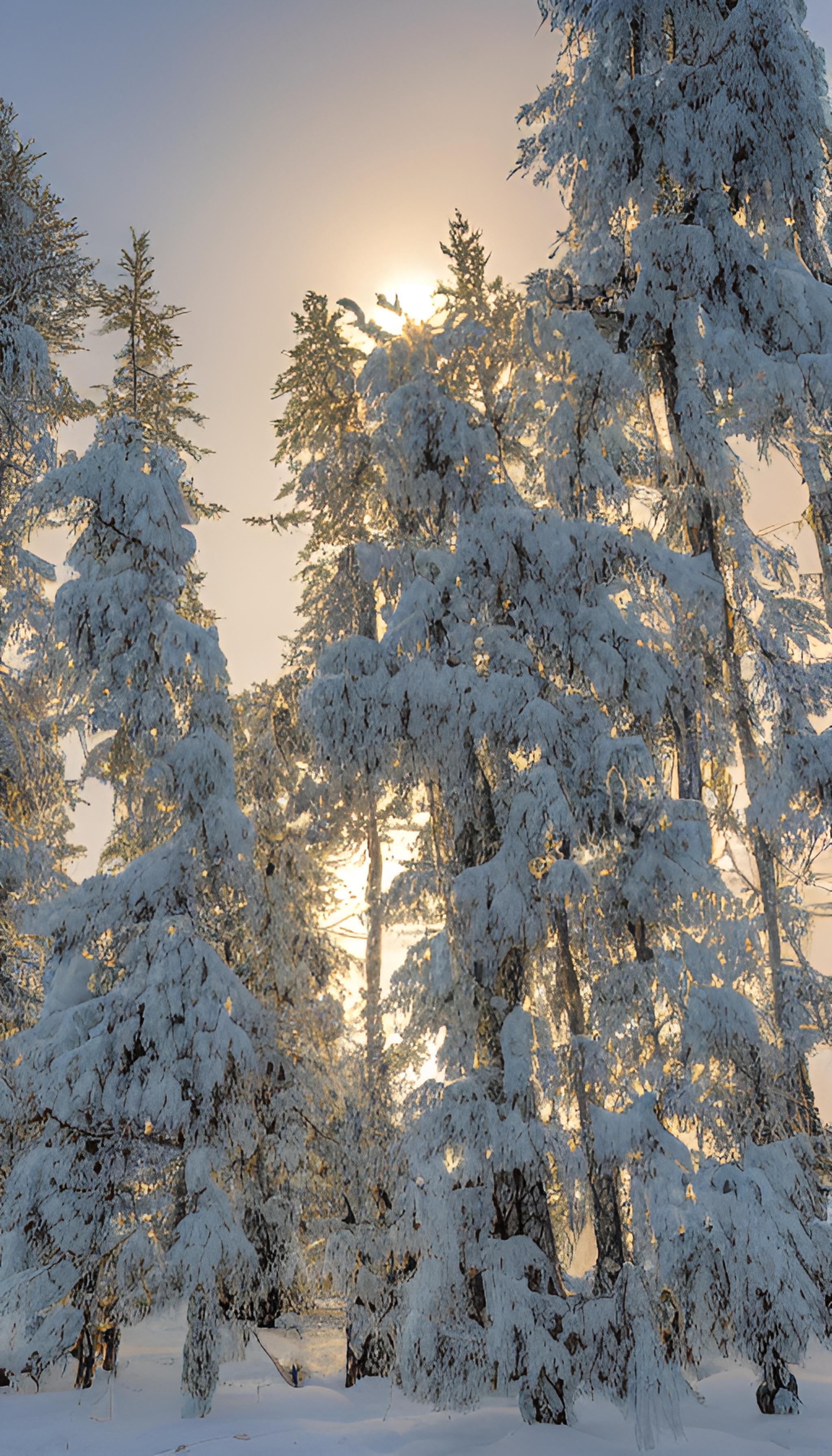 雪压枝头