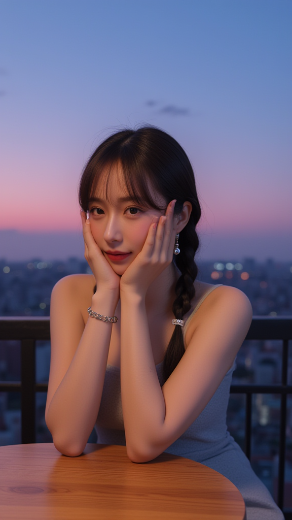麻花辫子女孩