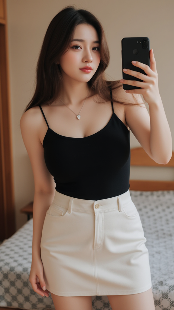 居家女孩自拍照