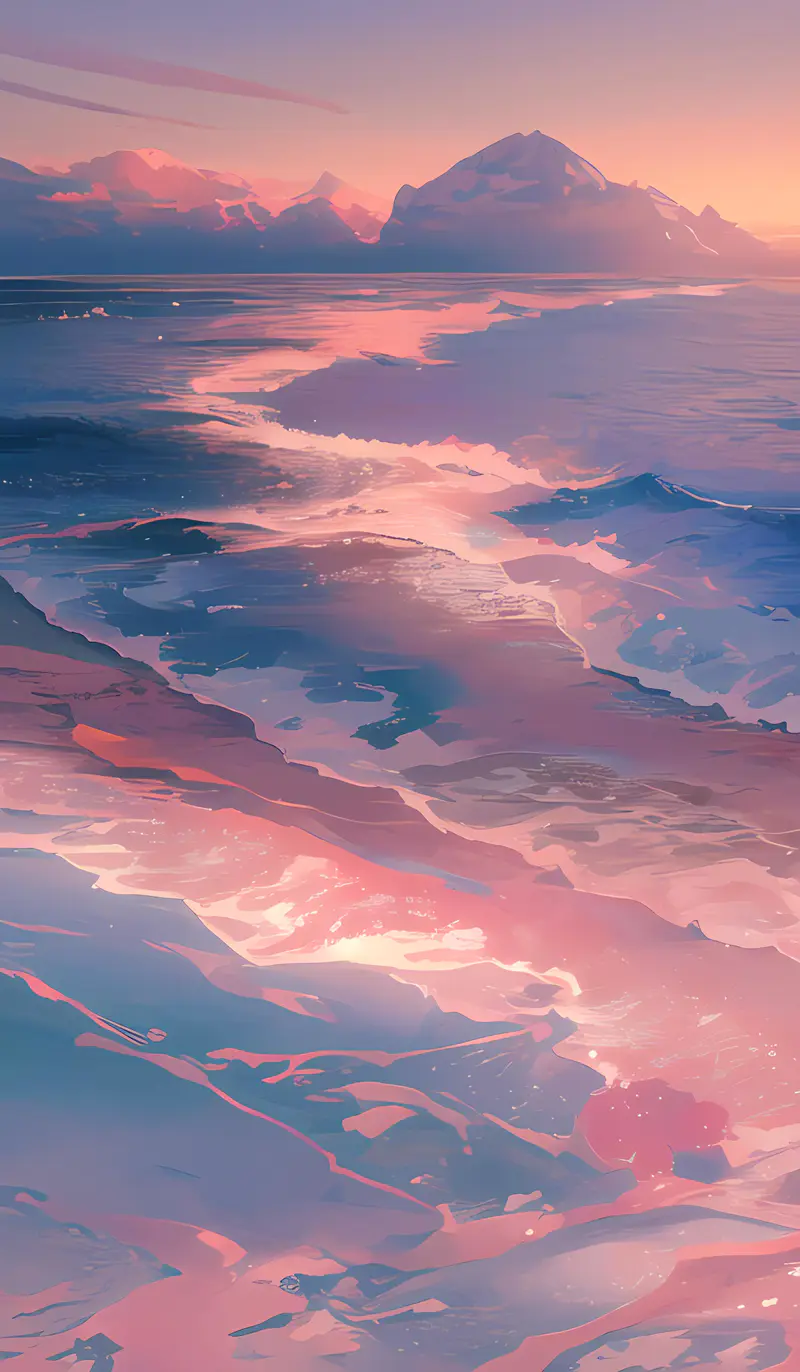粉色海浪