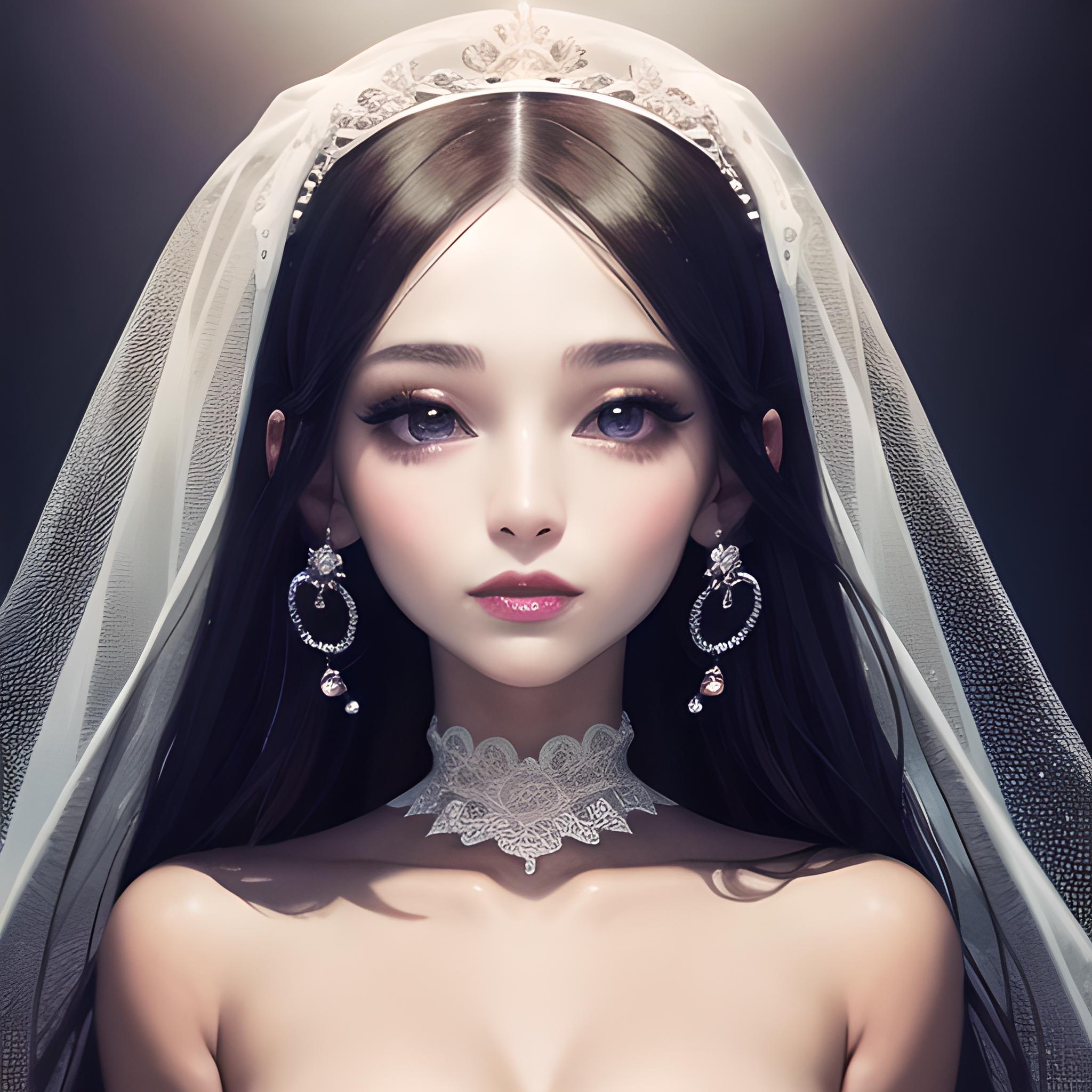 神秘系婚纱新娘