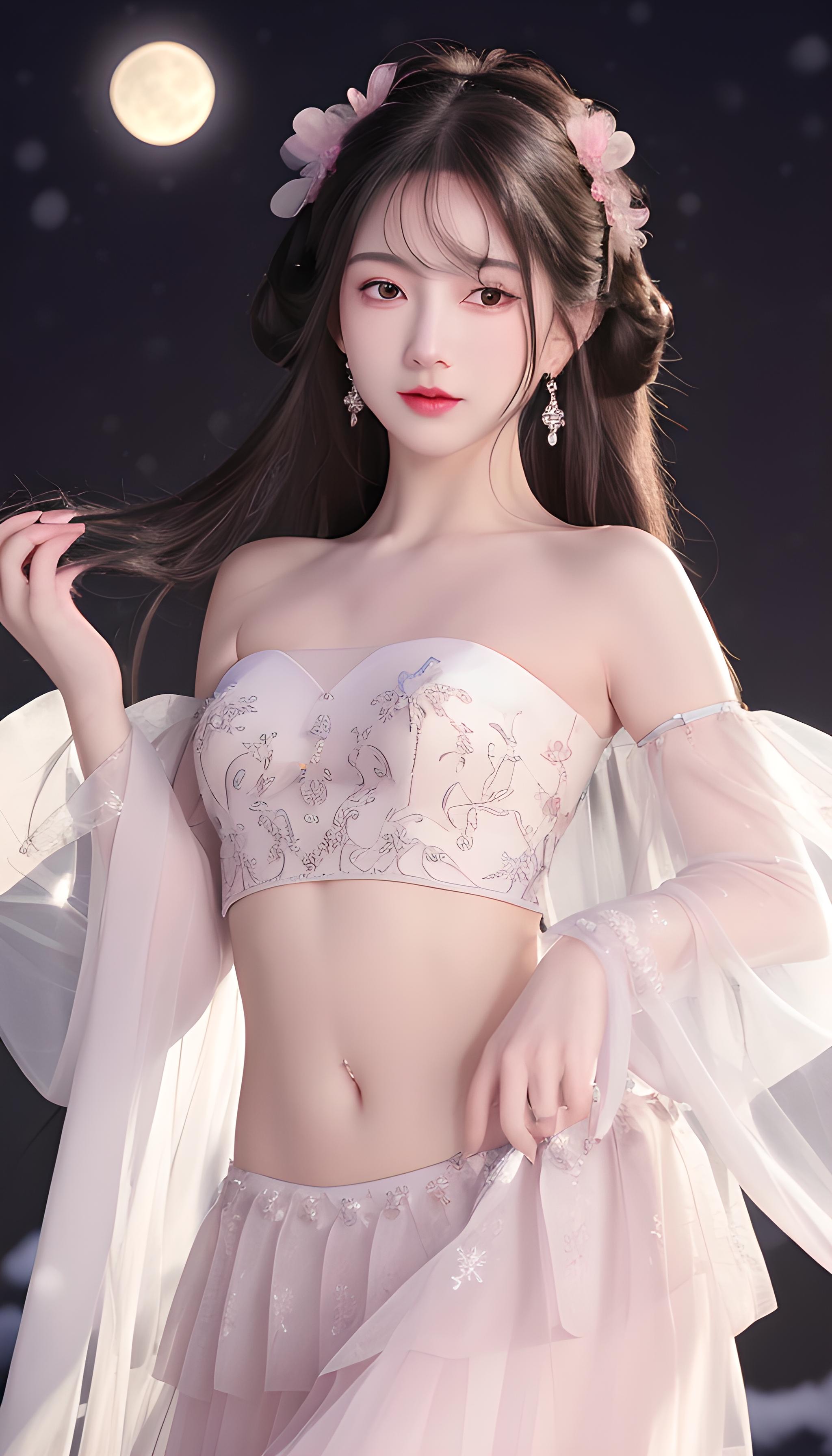 伴着夜色起舞的舞女