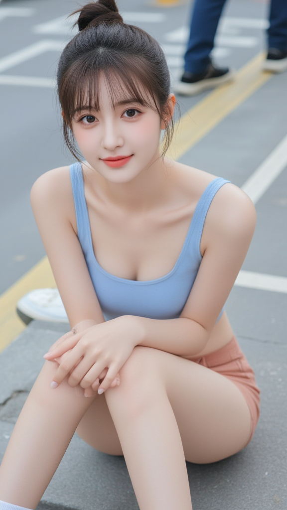 丸子头女孩