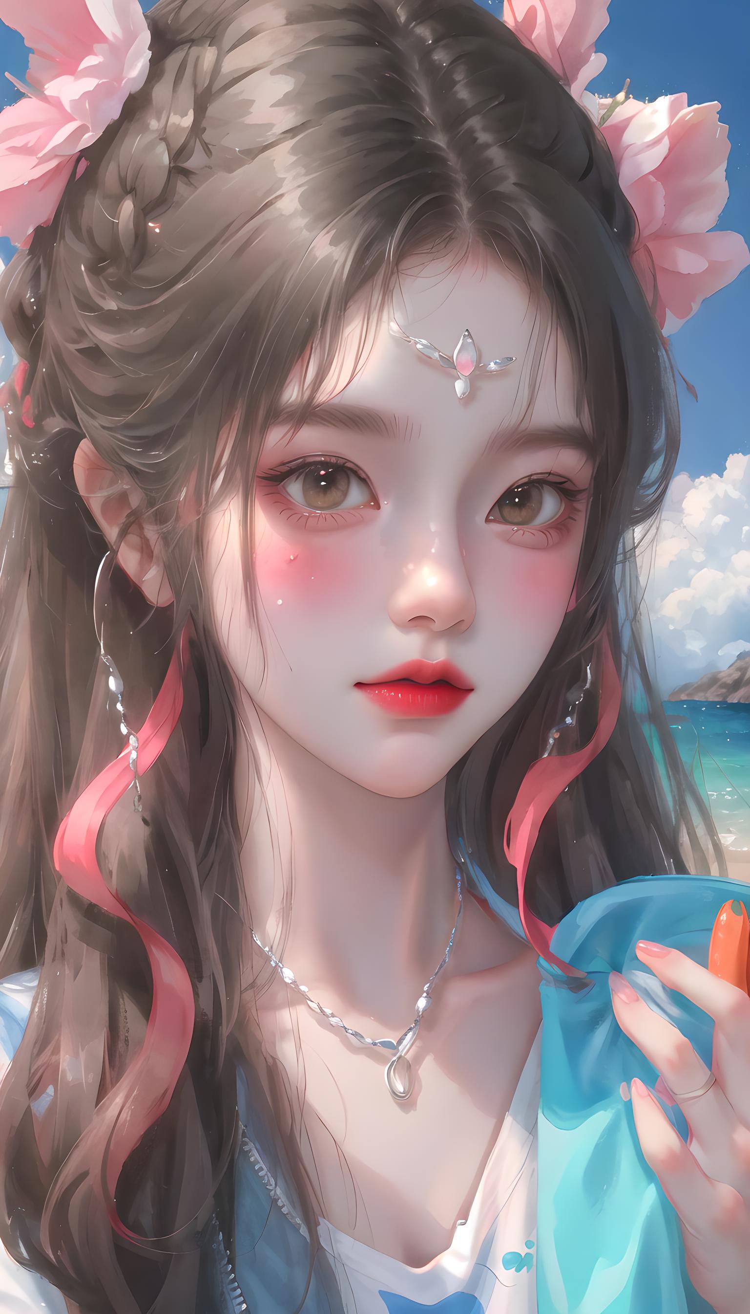 羞涩的少女