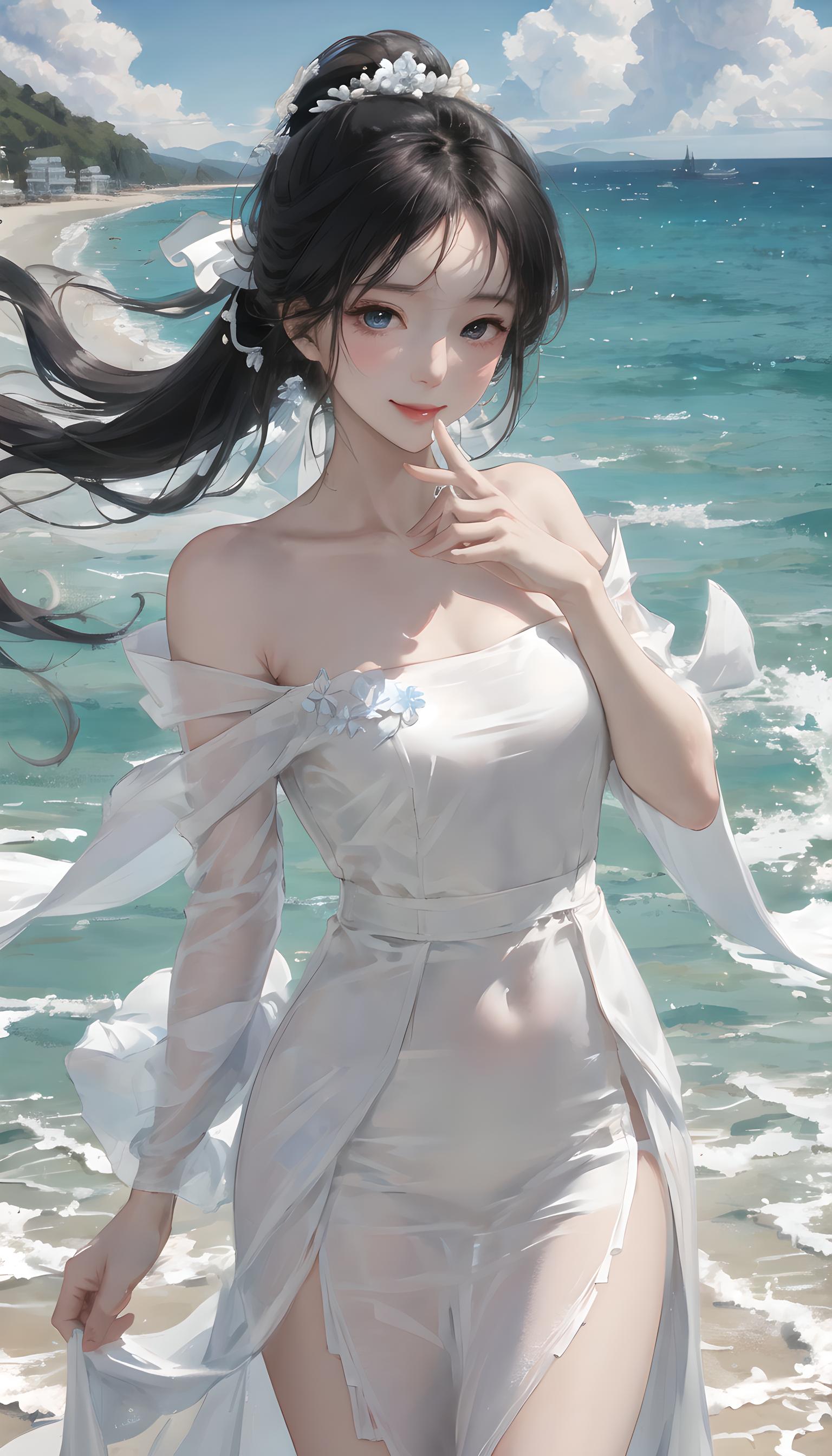 海边美女