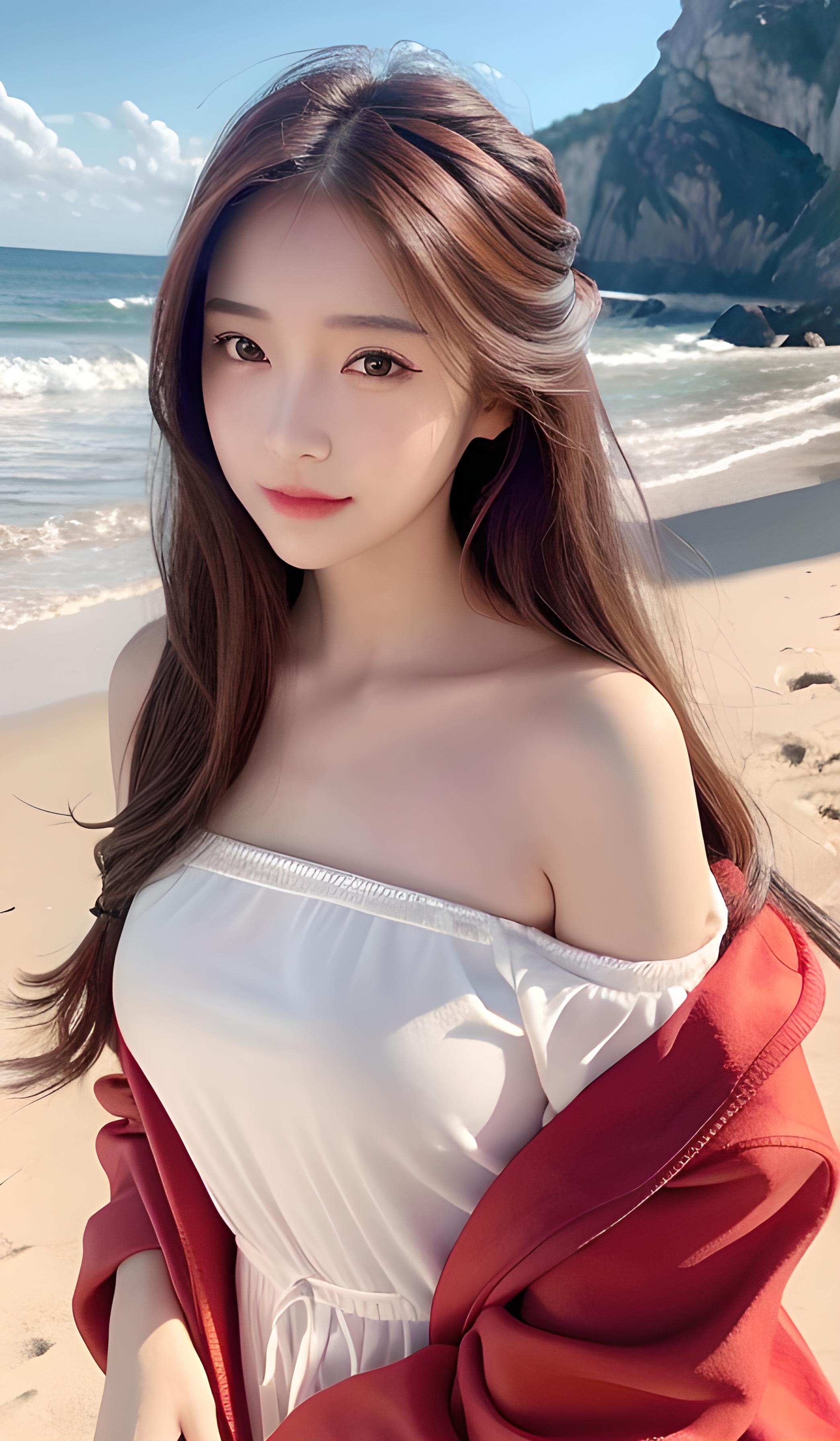 海边美女