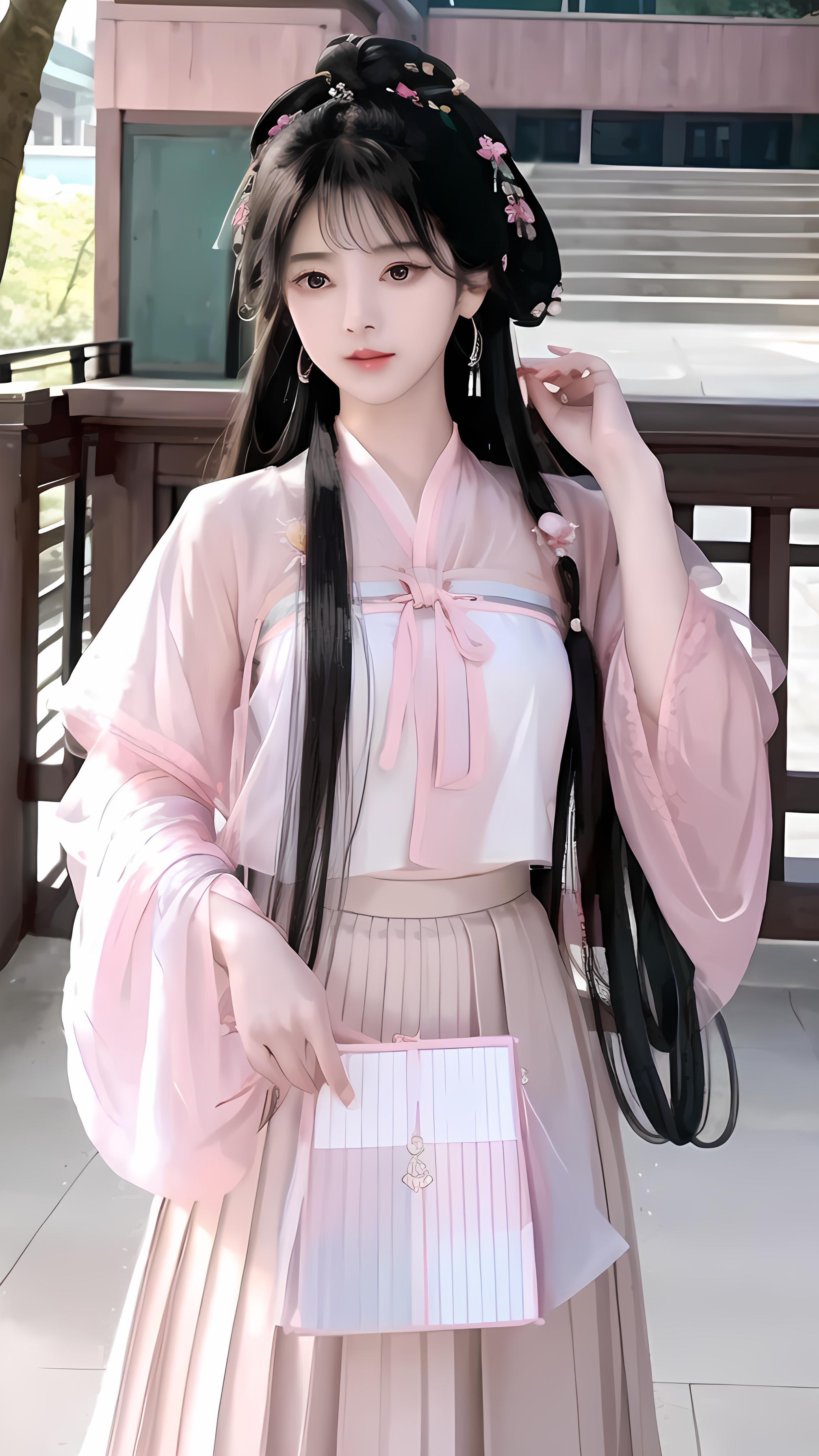 粉色系列的汉服