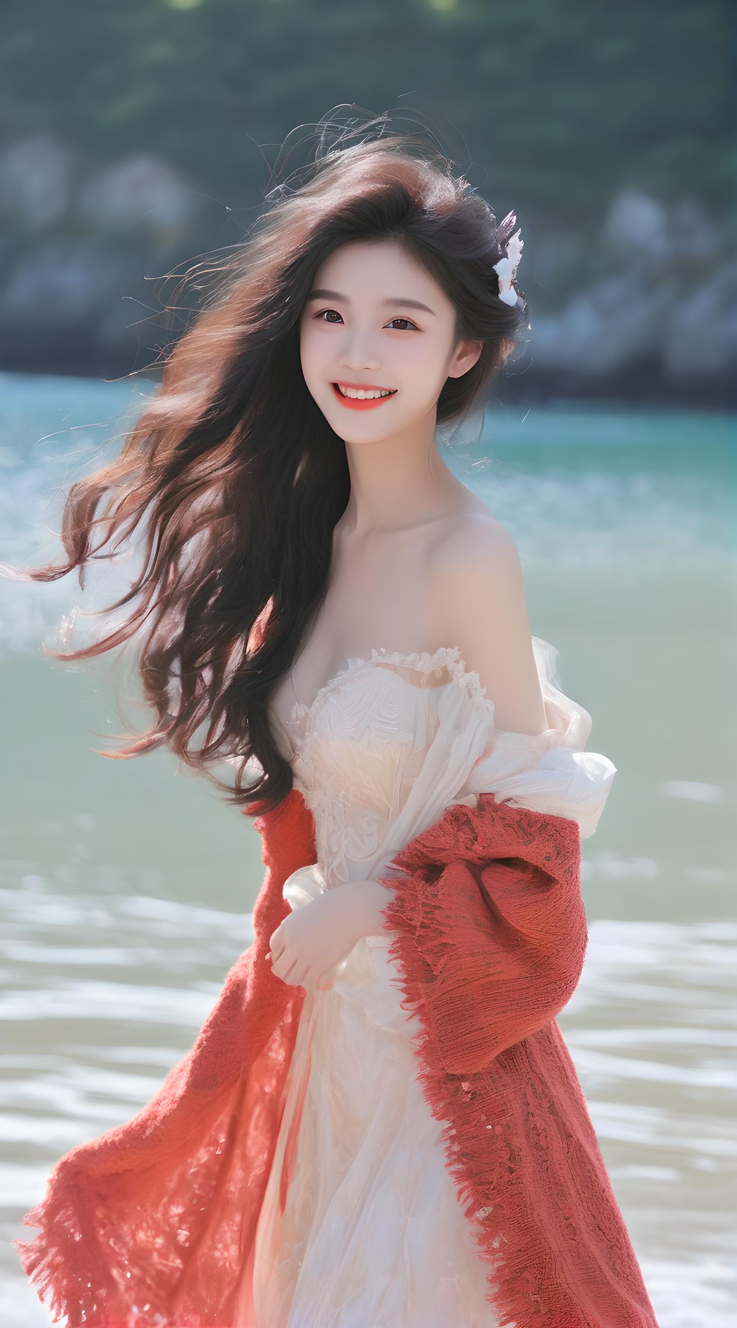 海边美女