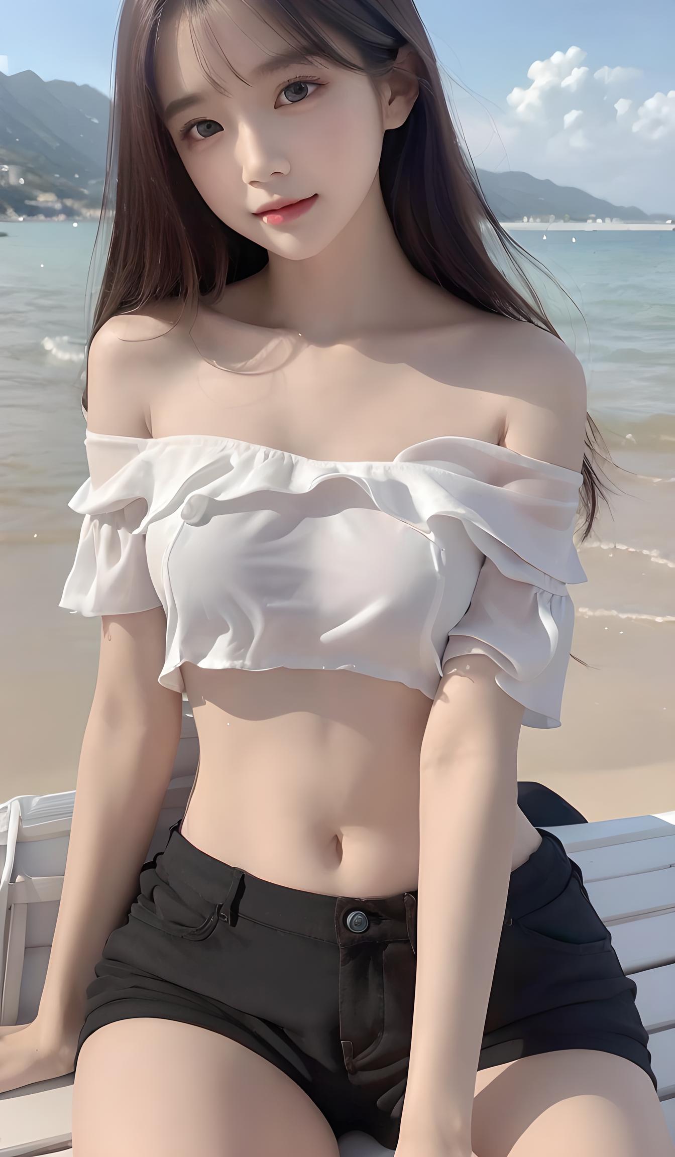 海边美女