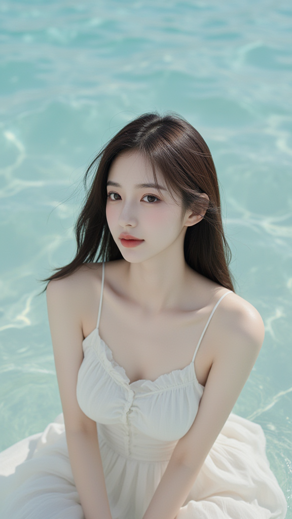 海水浴场的女孩