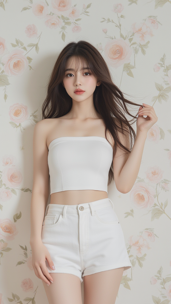 露锁骨女孩