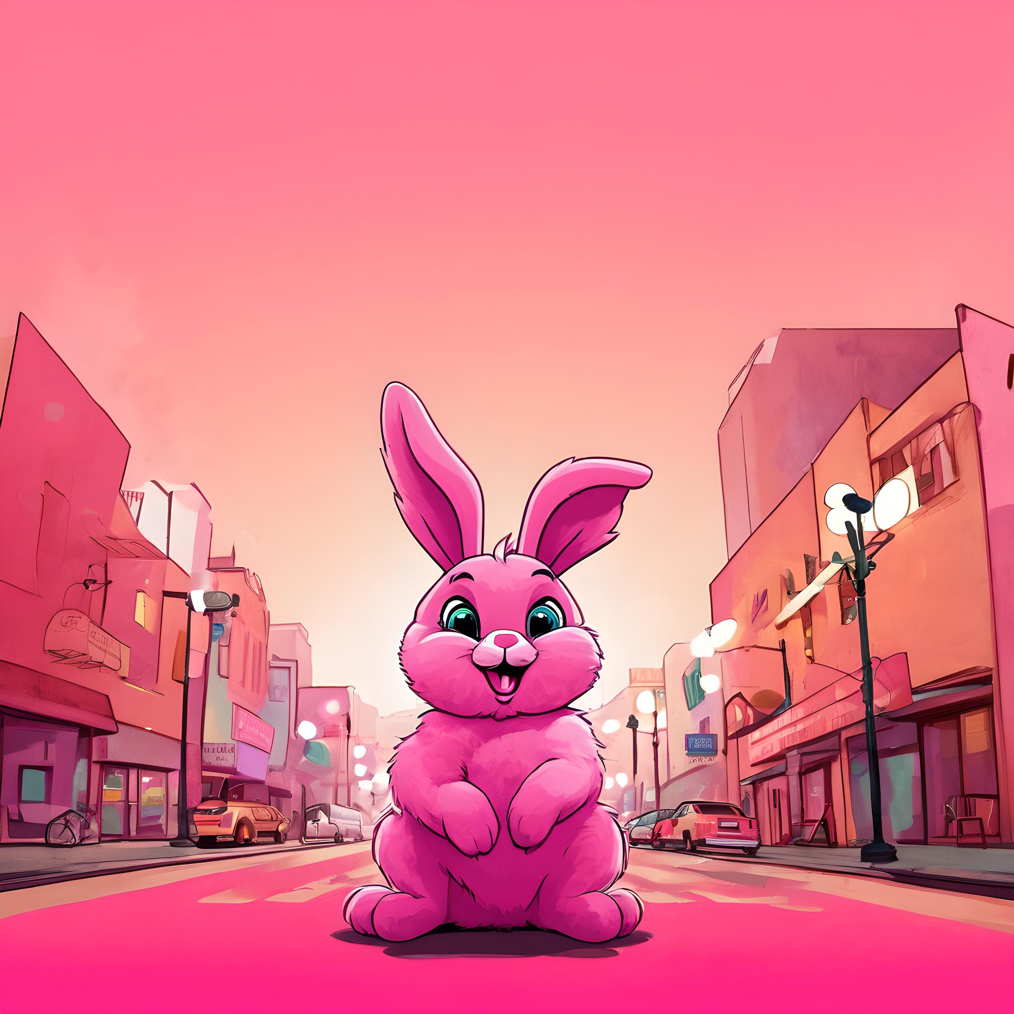 粉红小兔