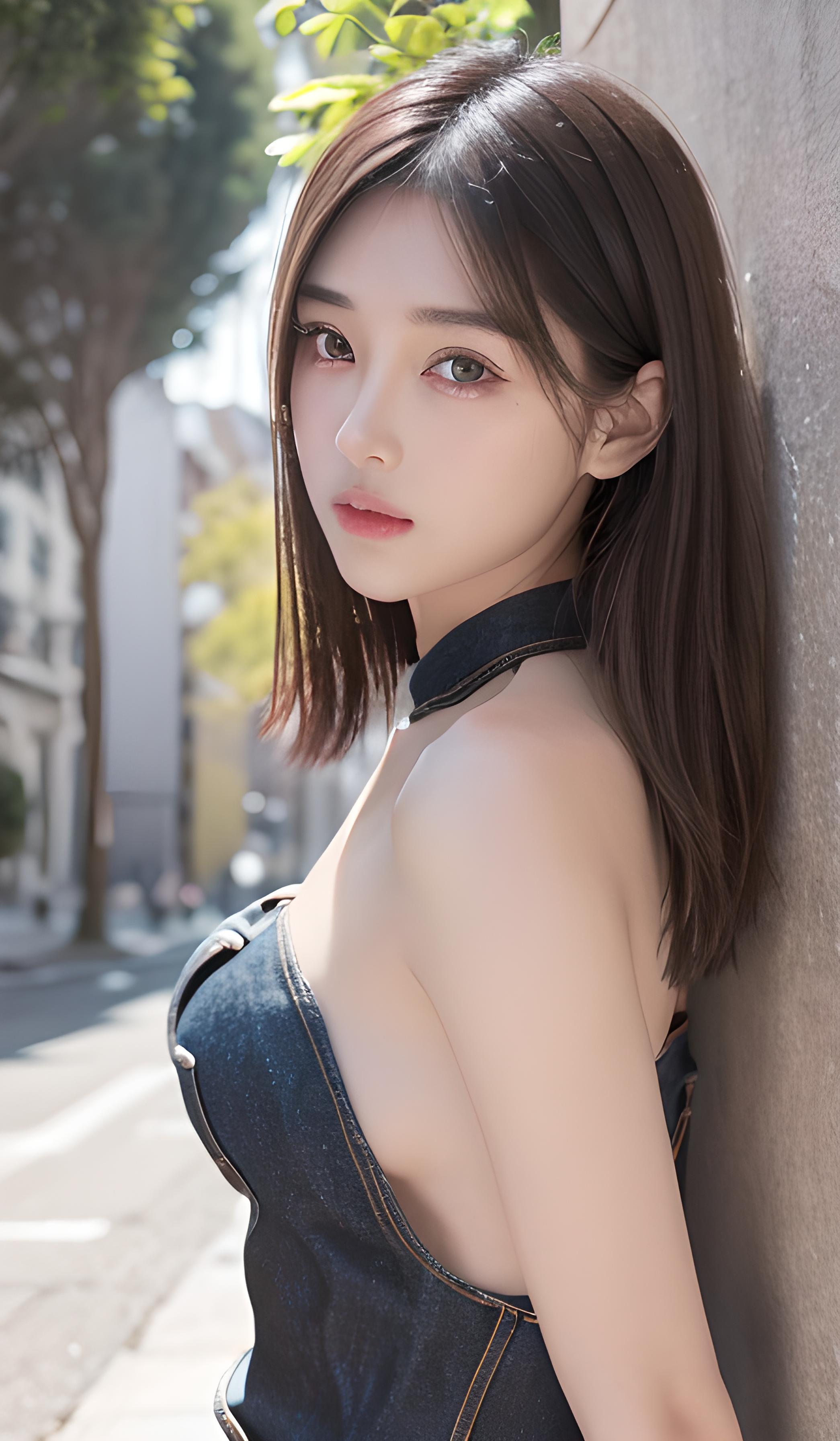 牛仔短裤美女