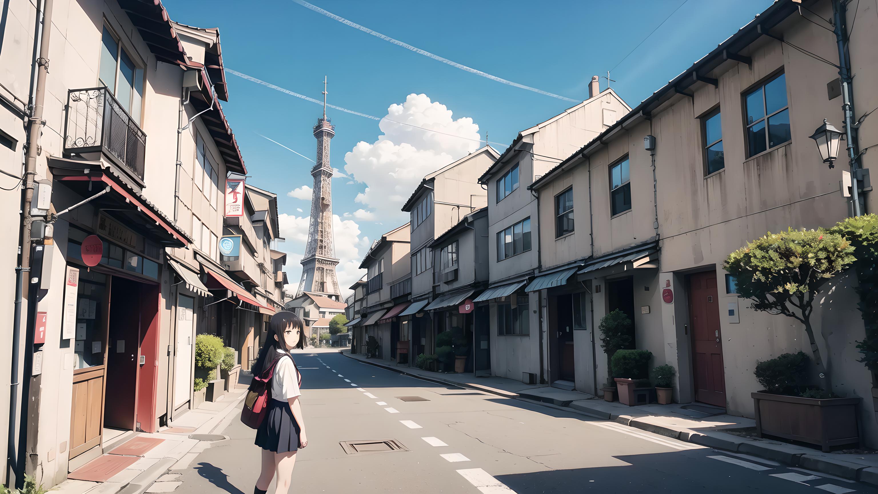 街道 女孩