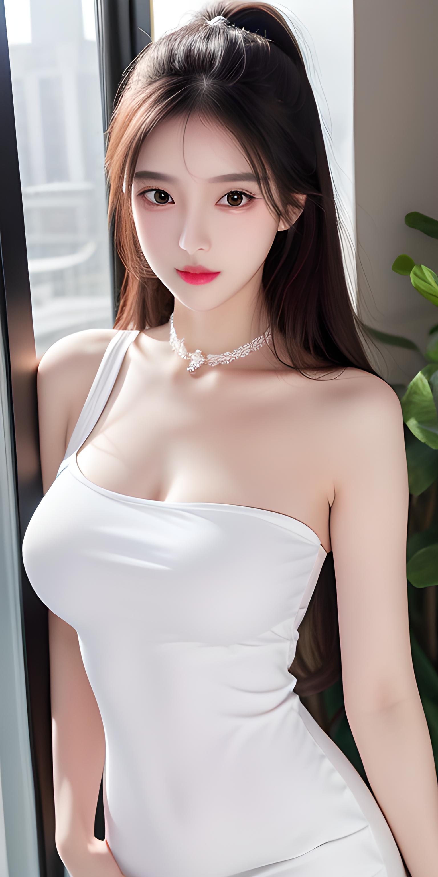 窗前美女