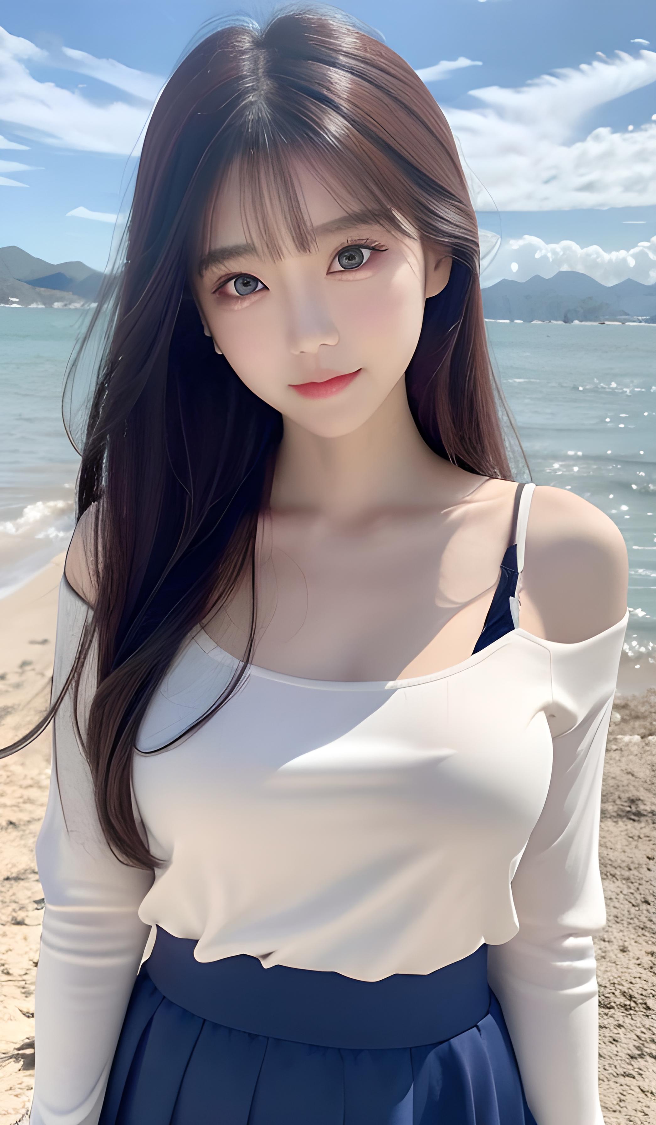 海边美女