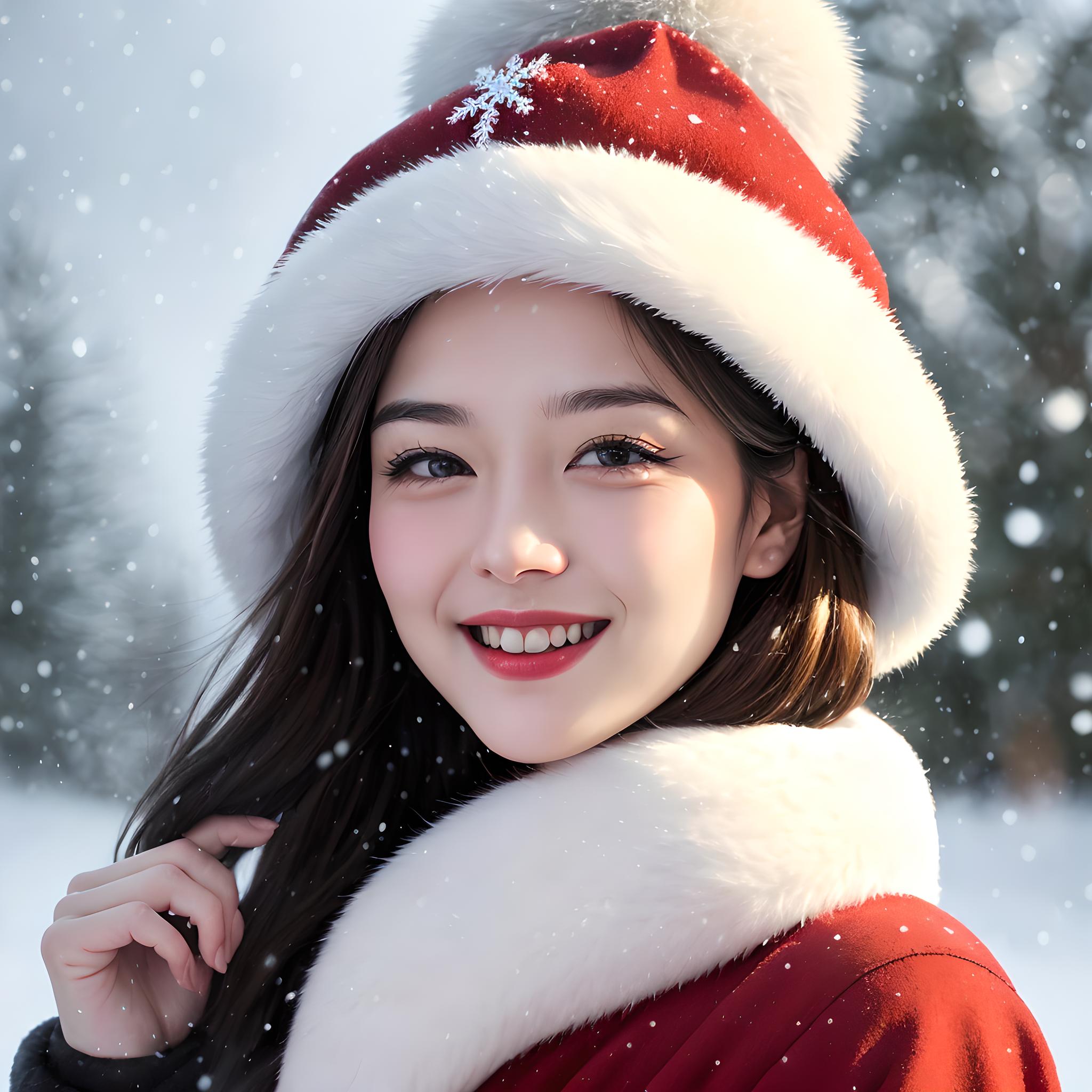 冬雪美女