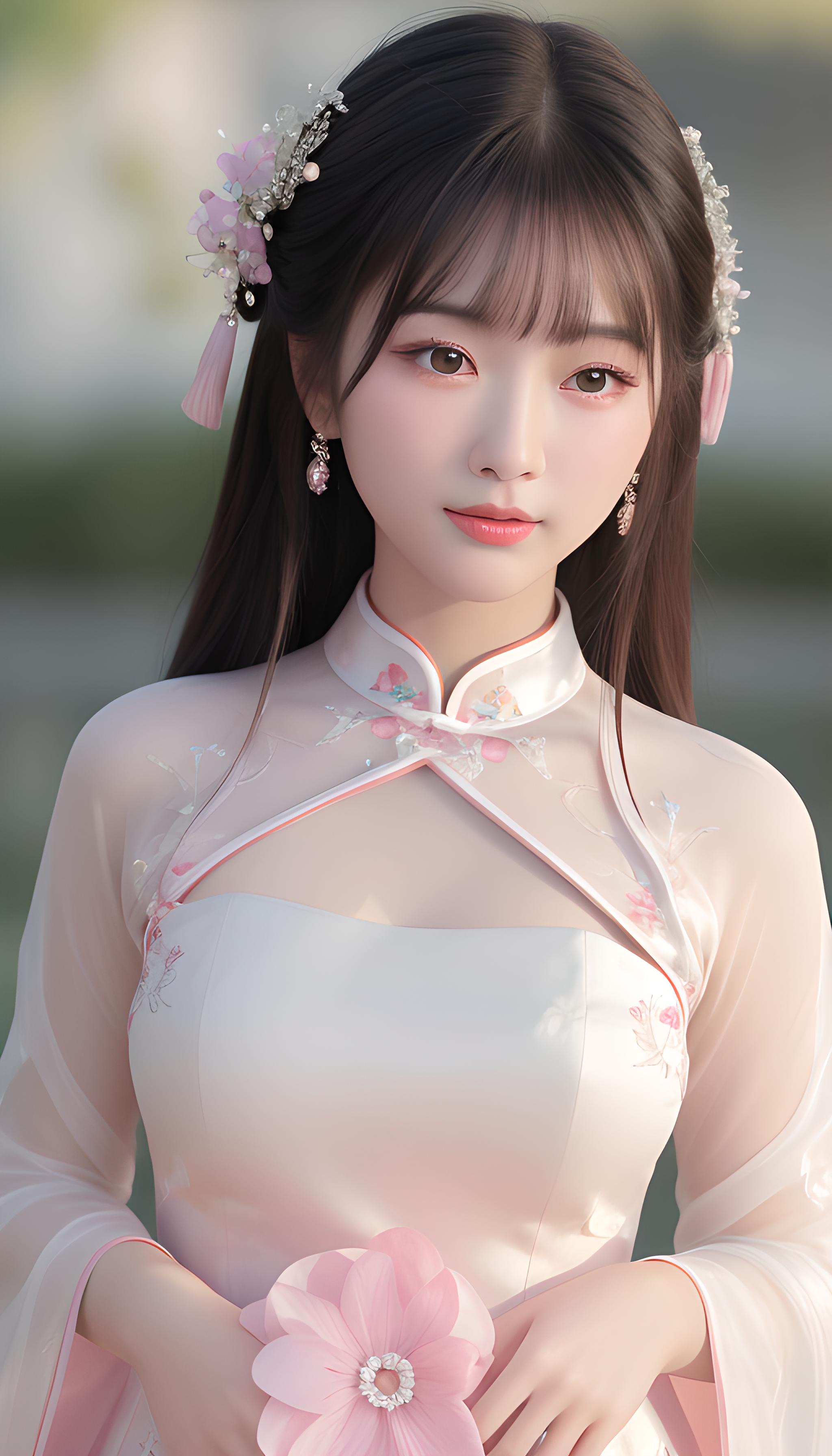 粉色美少女