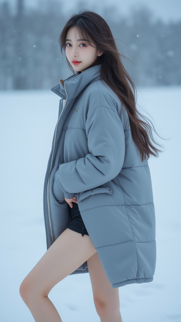 羽绒服女孩