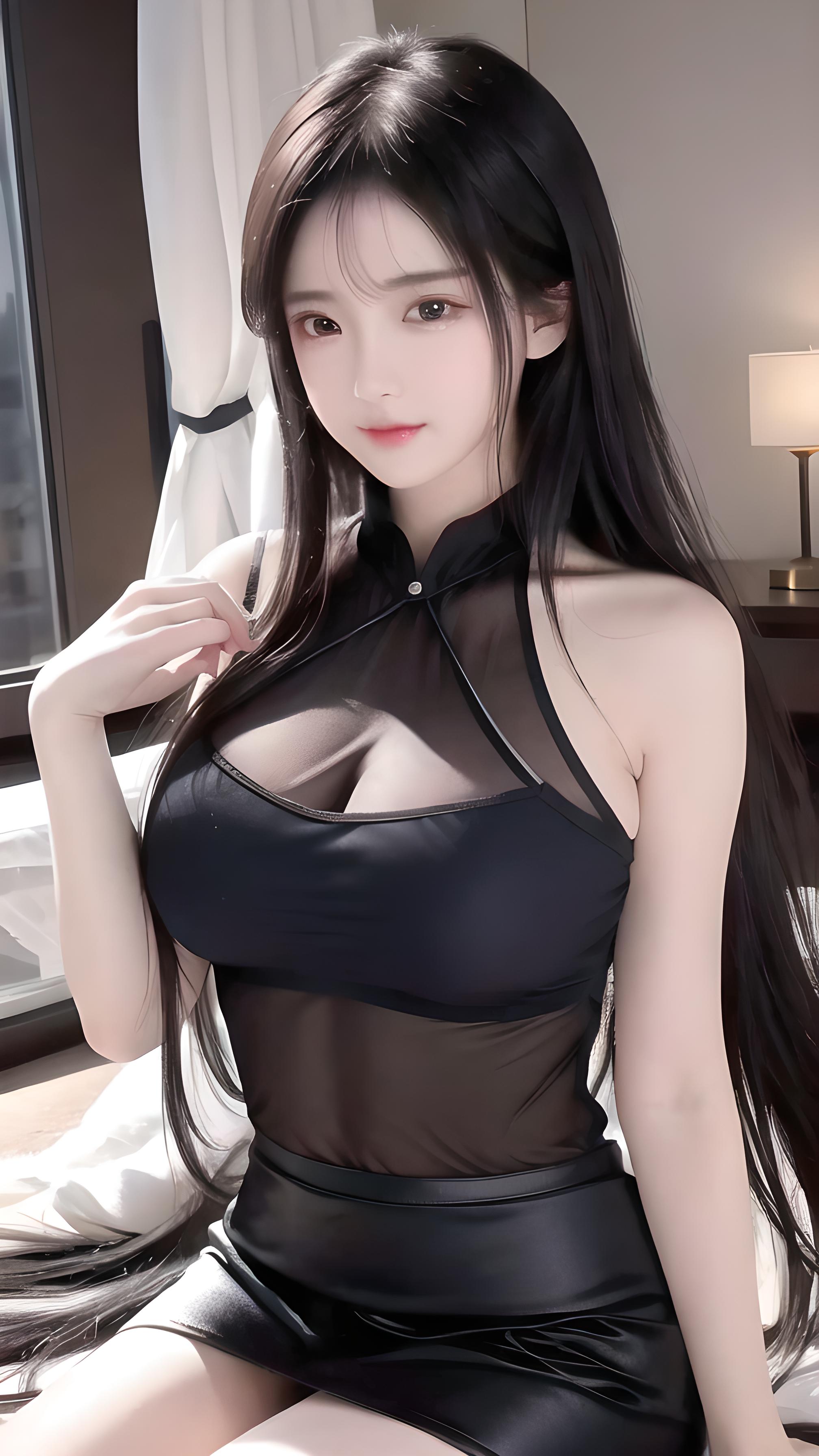 黑衣美女