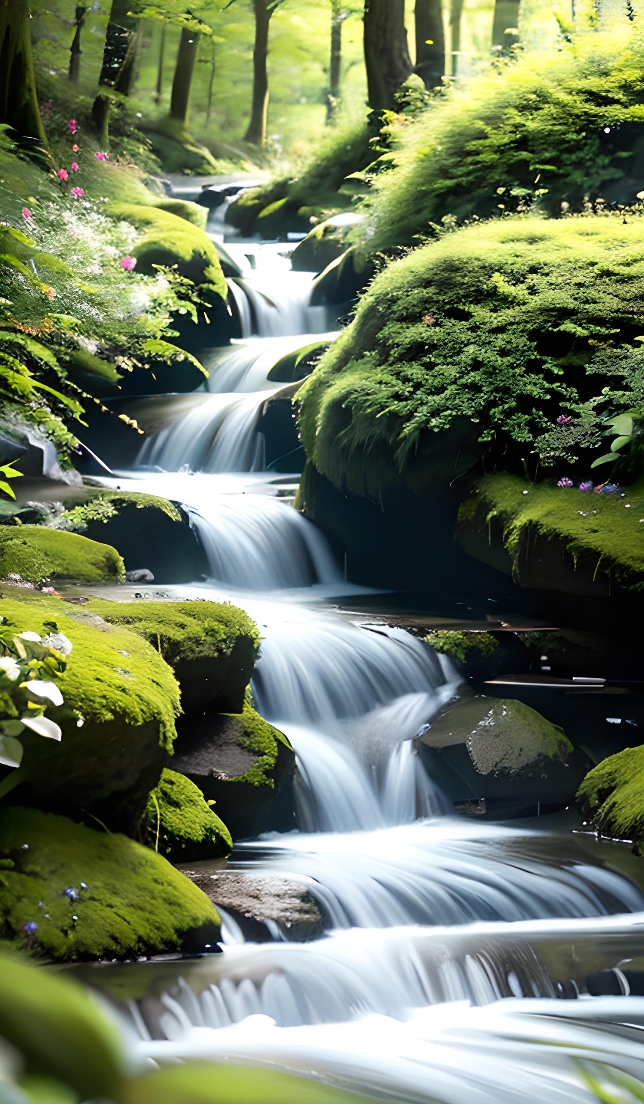 山间流水