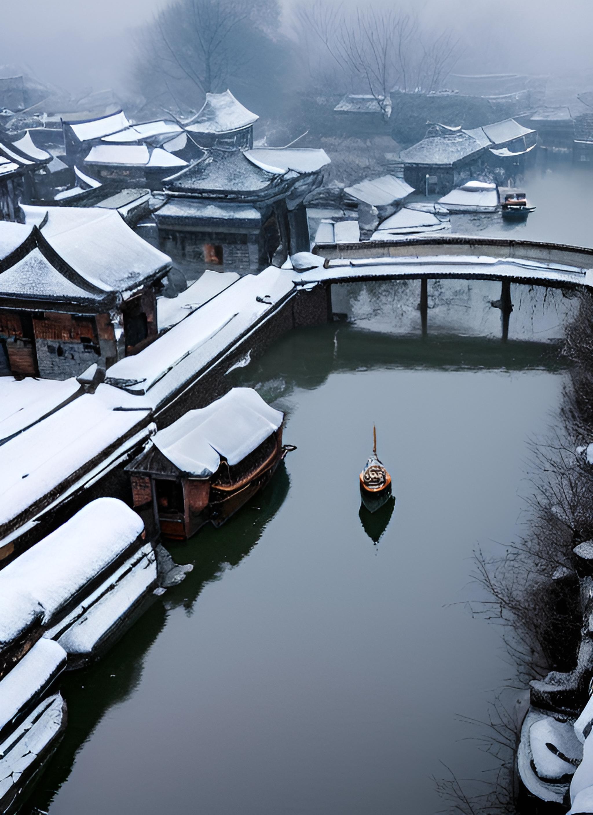 江南雪景