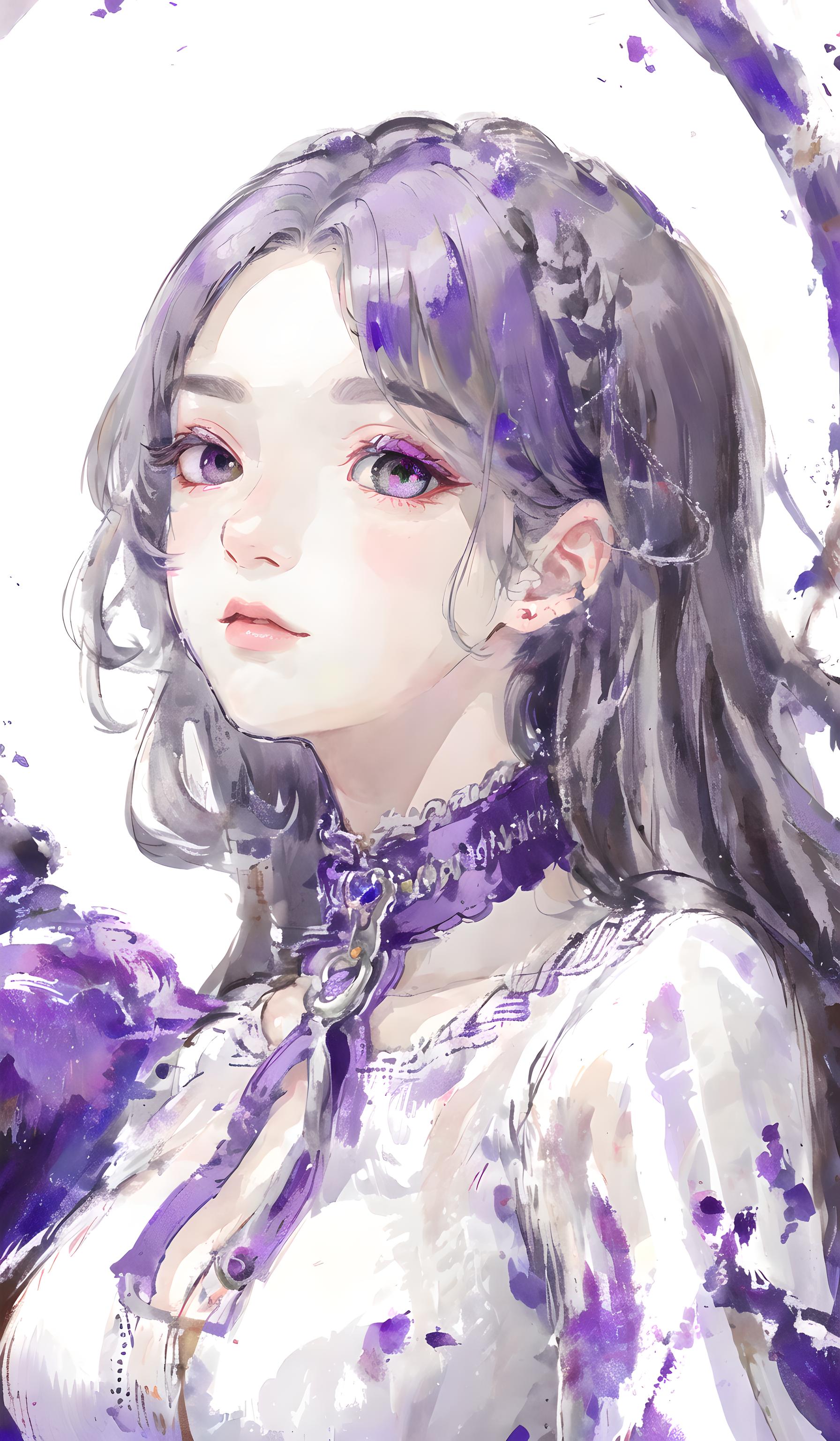 紫色女孩