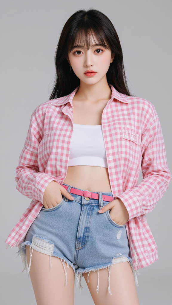 格子衫女孩