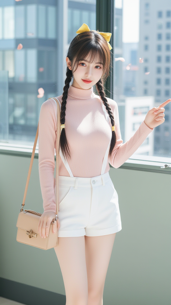 背带裤女孩
