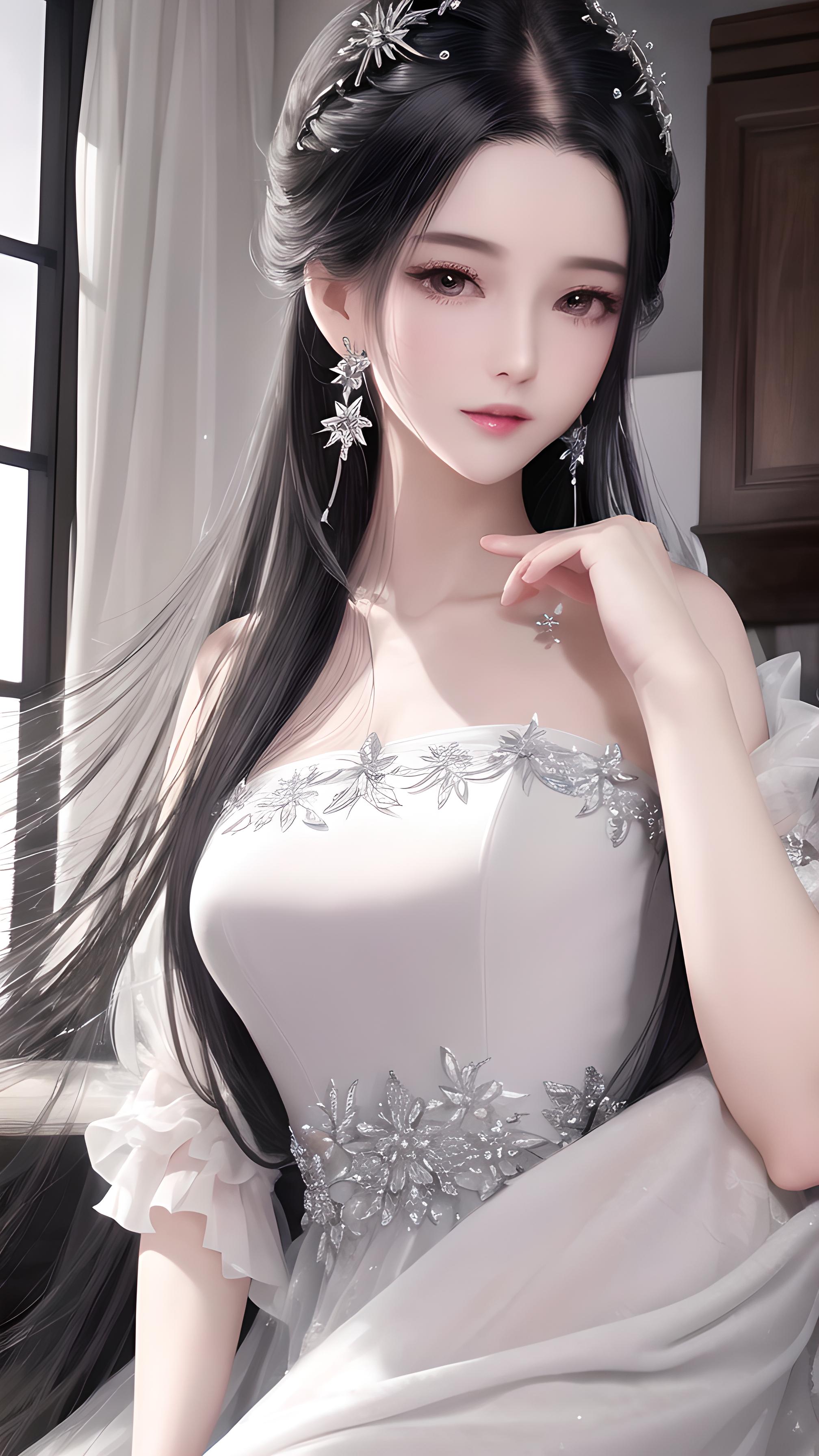 白衣美少女