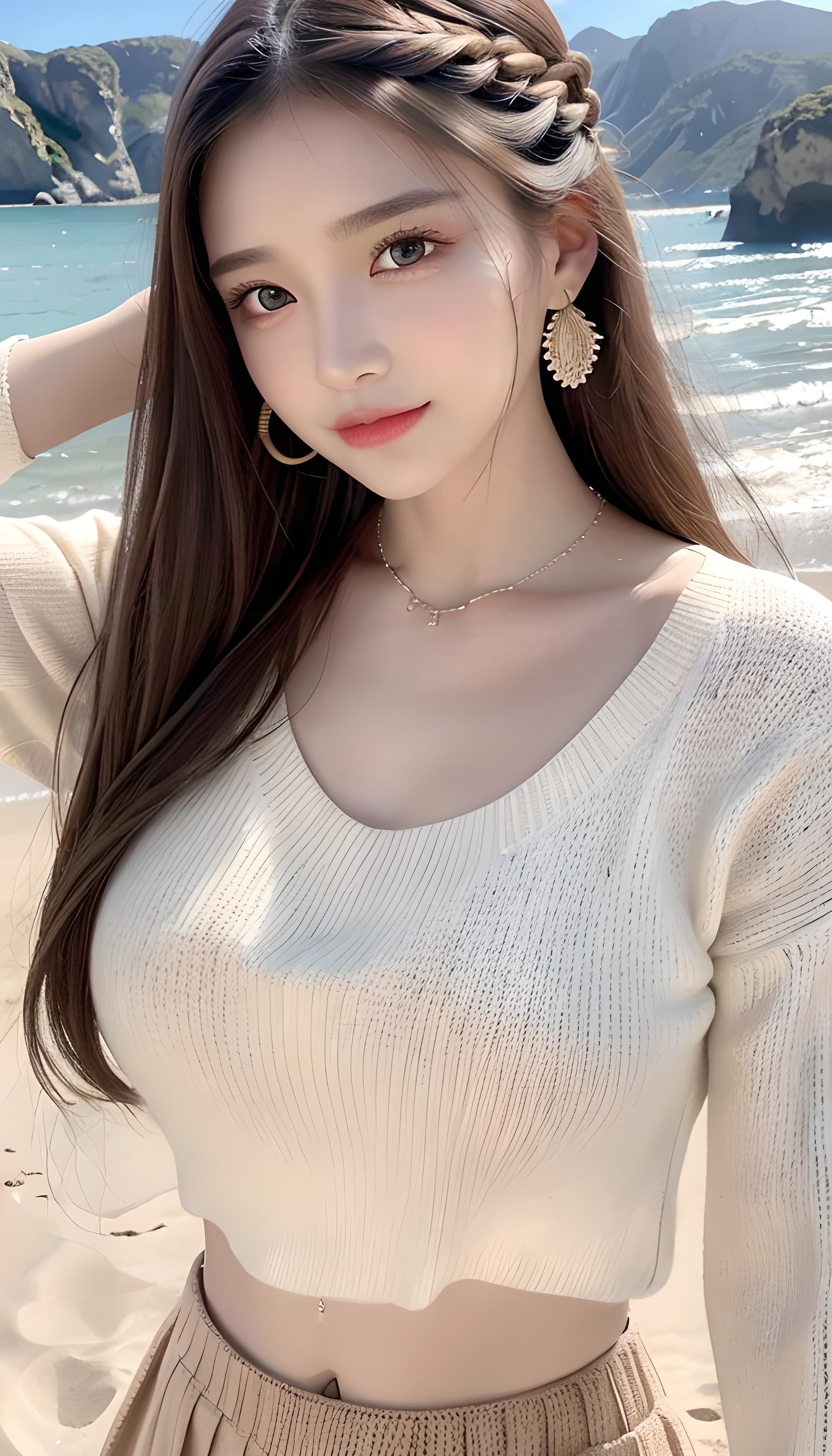 海边美女