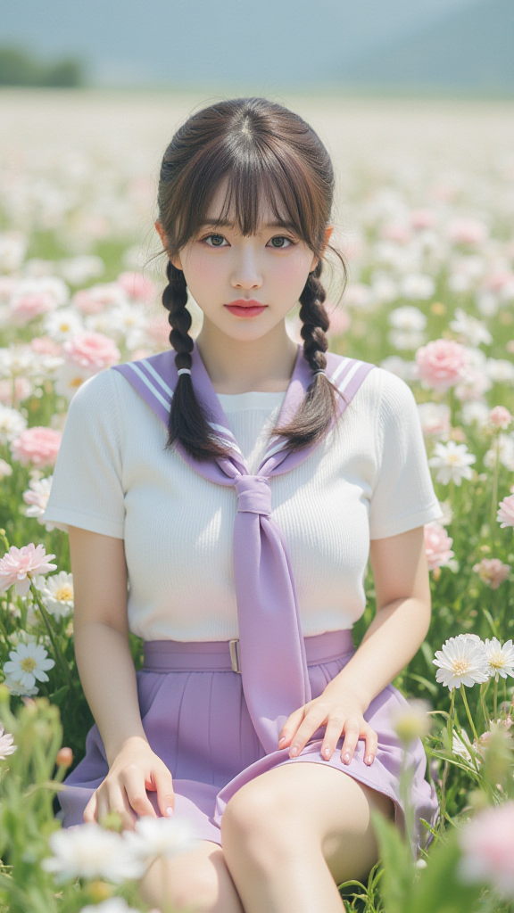 麻花辫子女孩