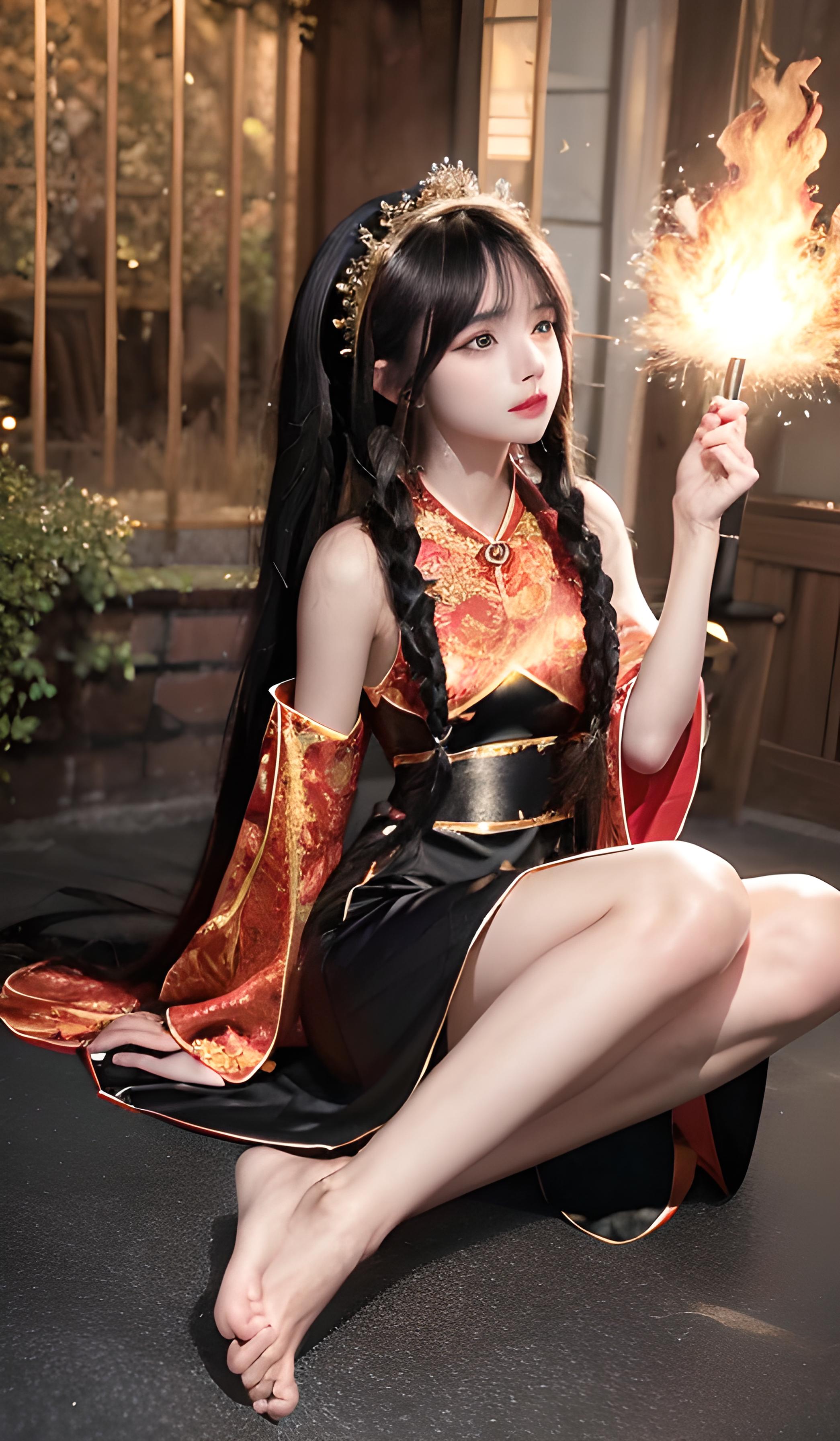 卖火柴的汉服小女孩
